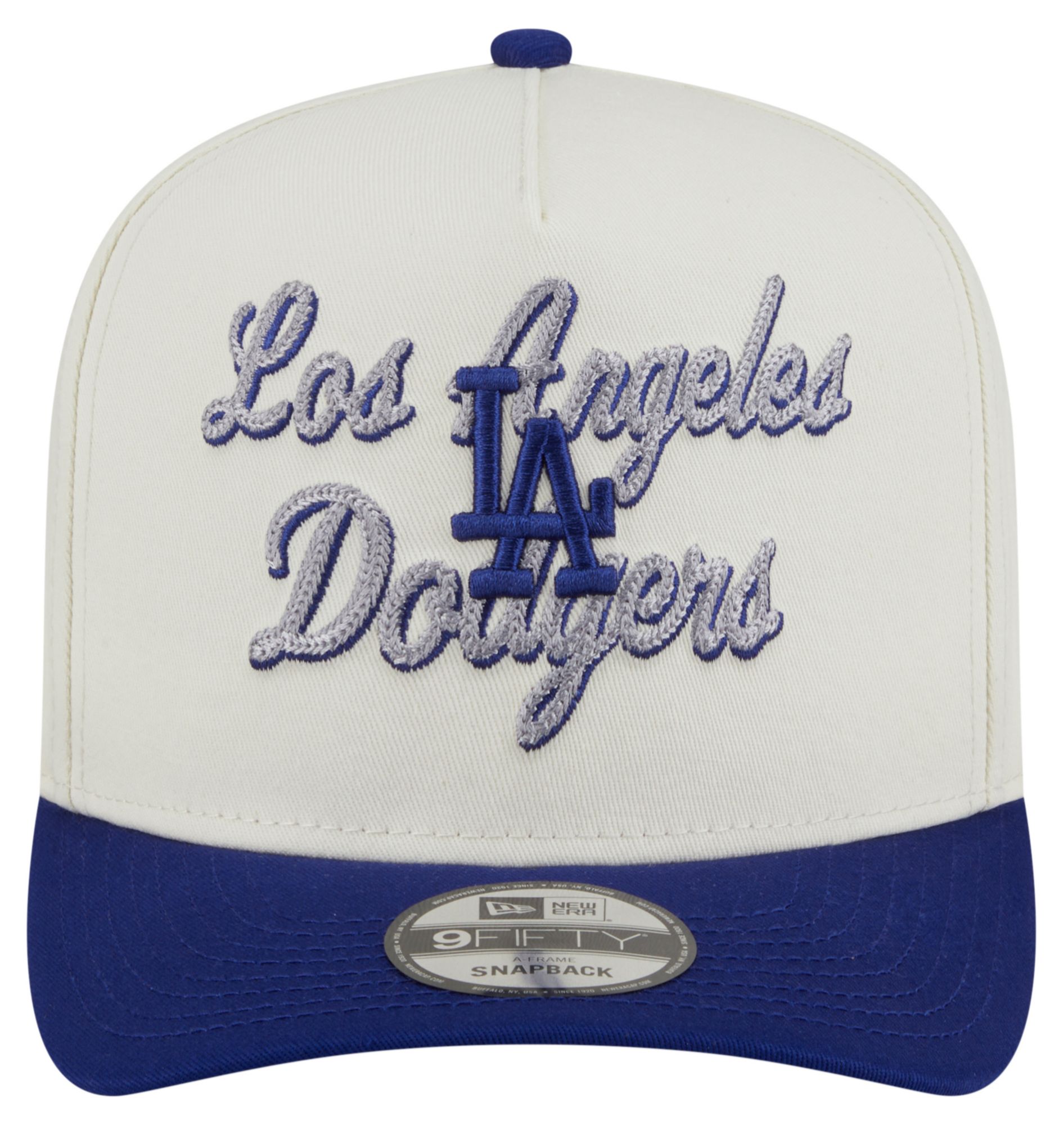 New Era Adult Los Angeles Dodgers White Chainstitch 9Fifty A-Frame Adjustable Hat product image