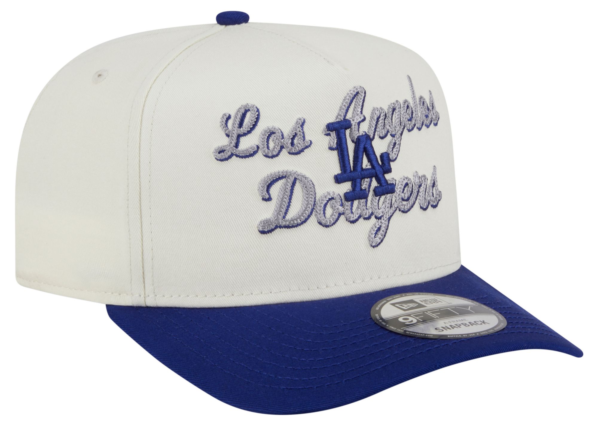 New Era Adult Los Angeles Dodgers White Chainstitch 9Fifty A-Frame Adjustable Hat product image