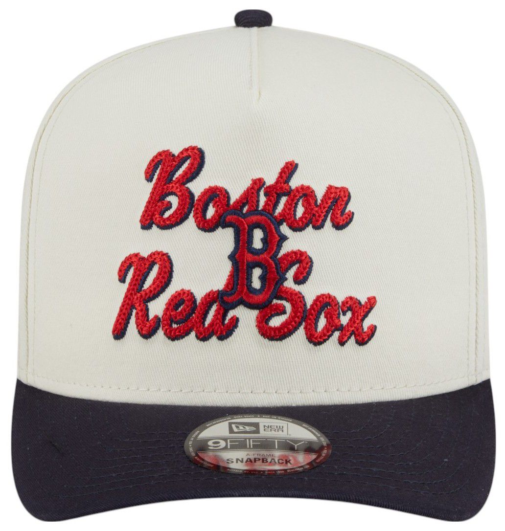 New Era Adult Boston Red Sox White Chainstitch 9Fifty A-Frame Adjustable Hat product image