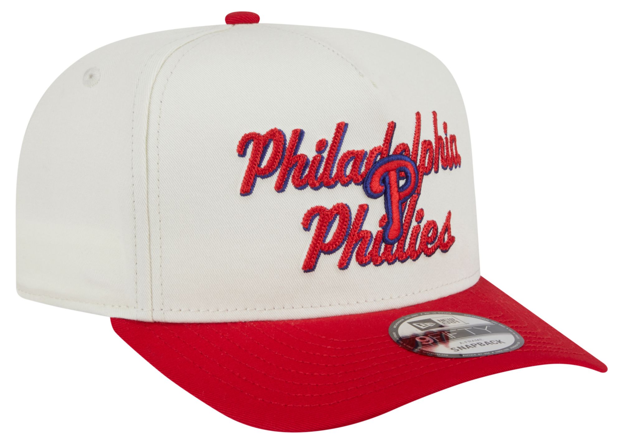 New Era Adult Philadelphia Phillies White Chainstitch 9Fifty A-Frame Adjustable Hat product image