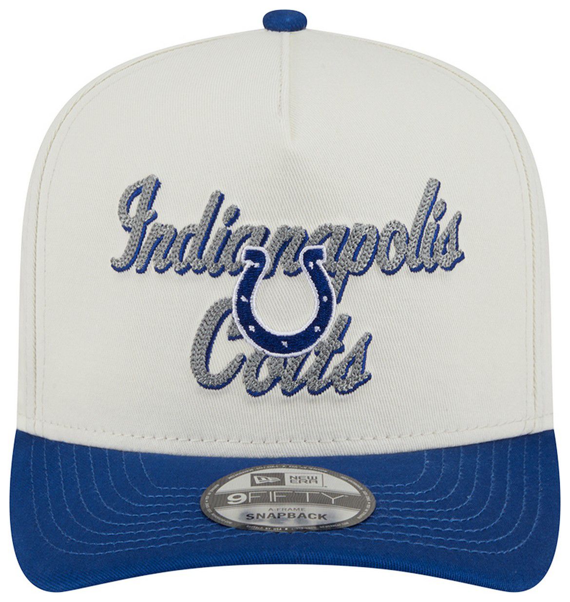 New Era Adult Indianapolis Colts Chain Stitch Navy 9fifty Adjustable Hat product image