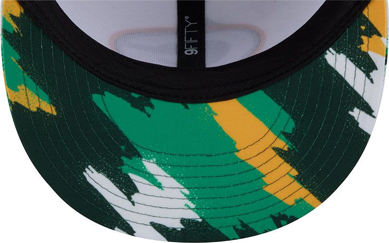 New Era Adult Green Bay Packers Paint Green  9fifty Adjustable Hat product image