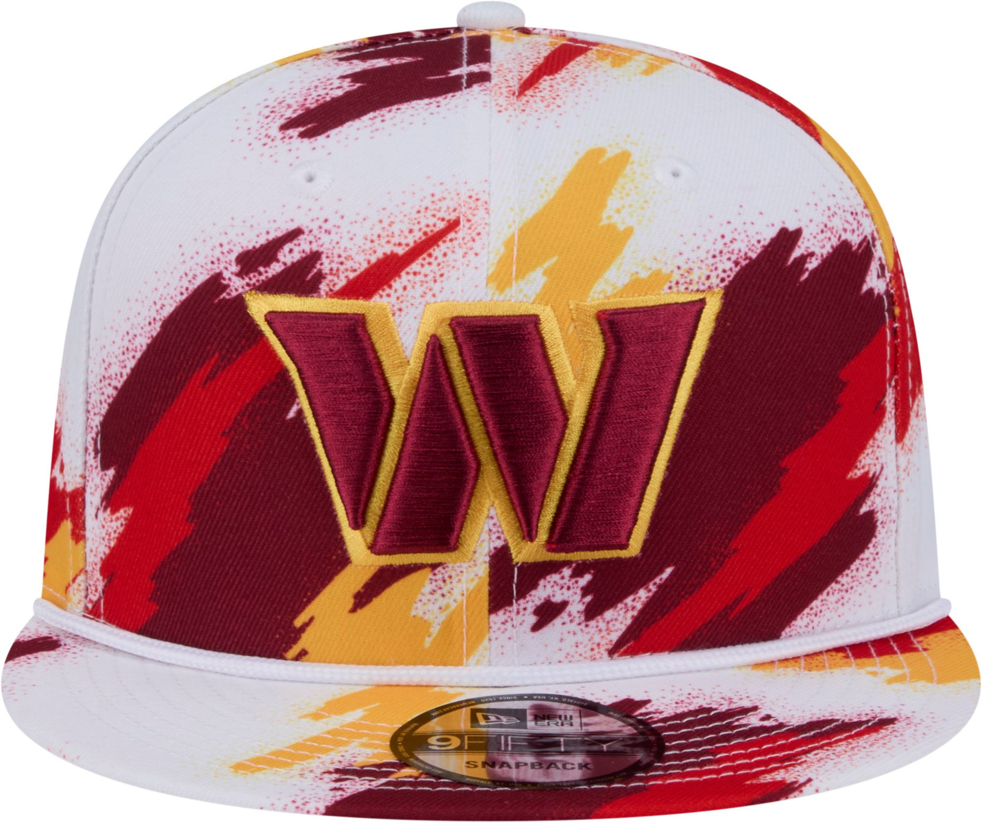 New Era Adult Washington Commanders Paint Maroon  9fifty Adjustable Hat product image