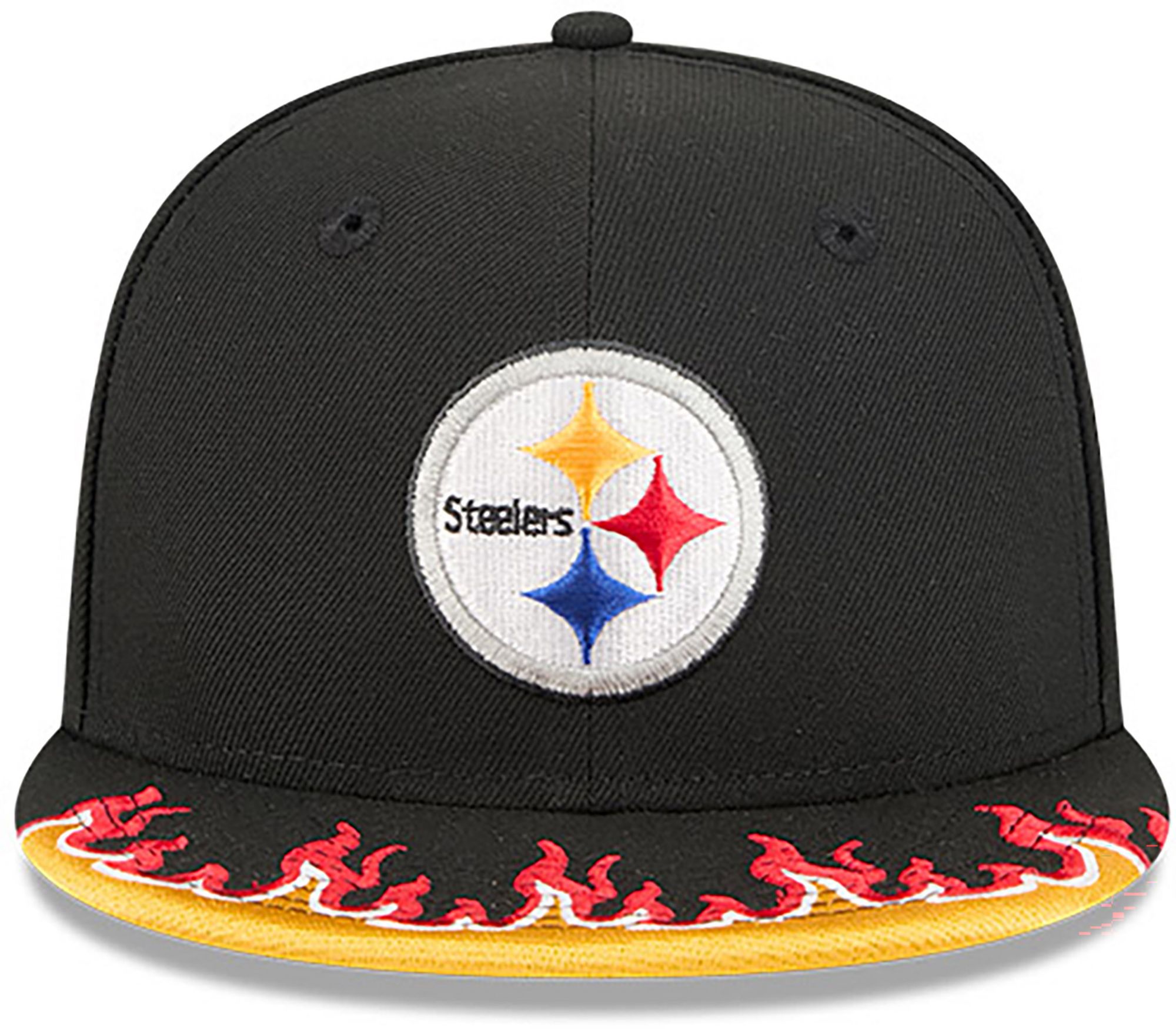 New Era Youth Pittsburgh Steelers Black Flame 9Fifty Adjustable Hat product image