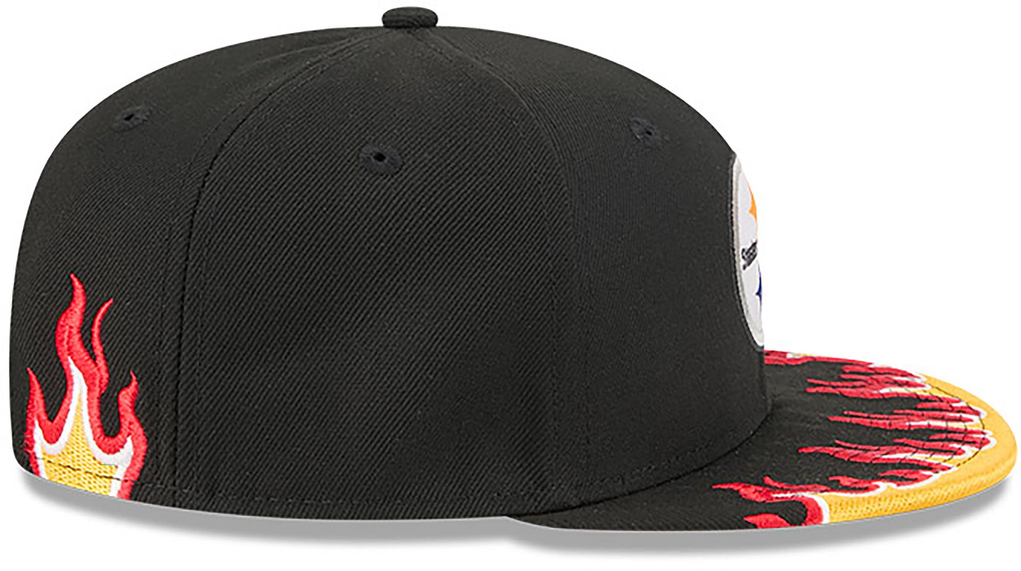 New Era Youth Pittsburgh Steelers Black Flame 9Fifty Adjustable Hat product image