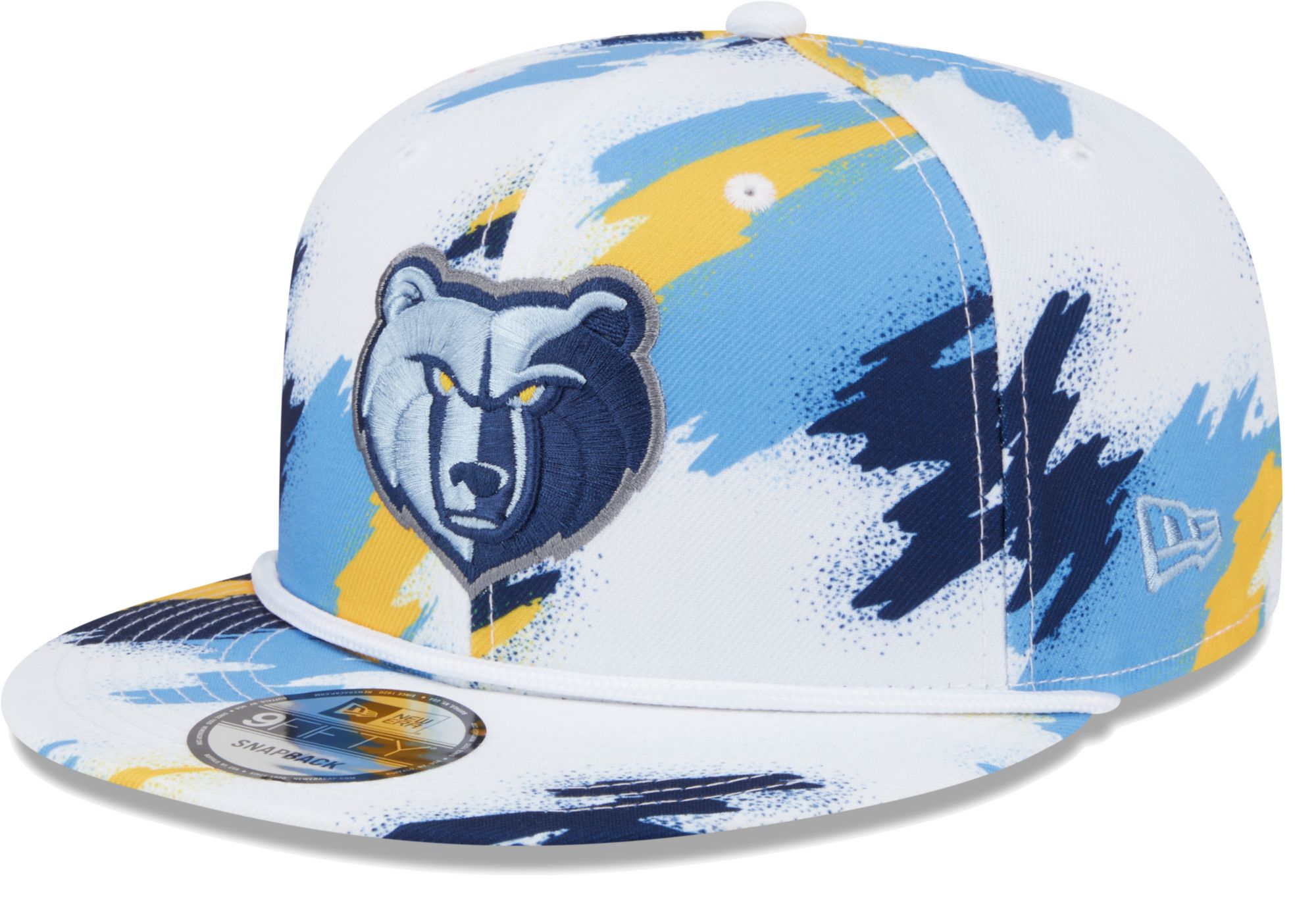 New Era Youth Memphis Grizzlies White Paint 9Fifty A-Frame Adjustable Hat product image