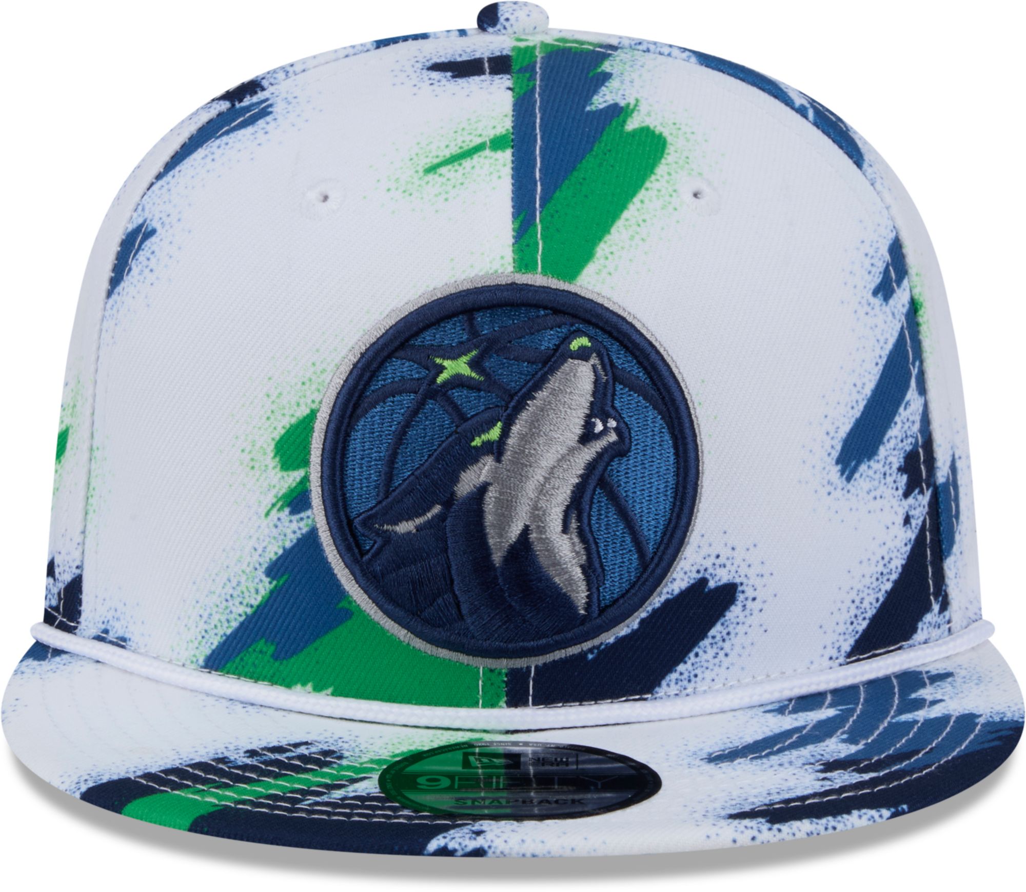 New Era Youth Minnesota Timberwolves White Paint 9Fifty A-Frame Adjustable Hat product image