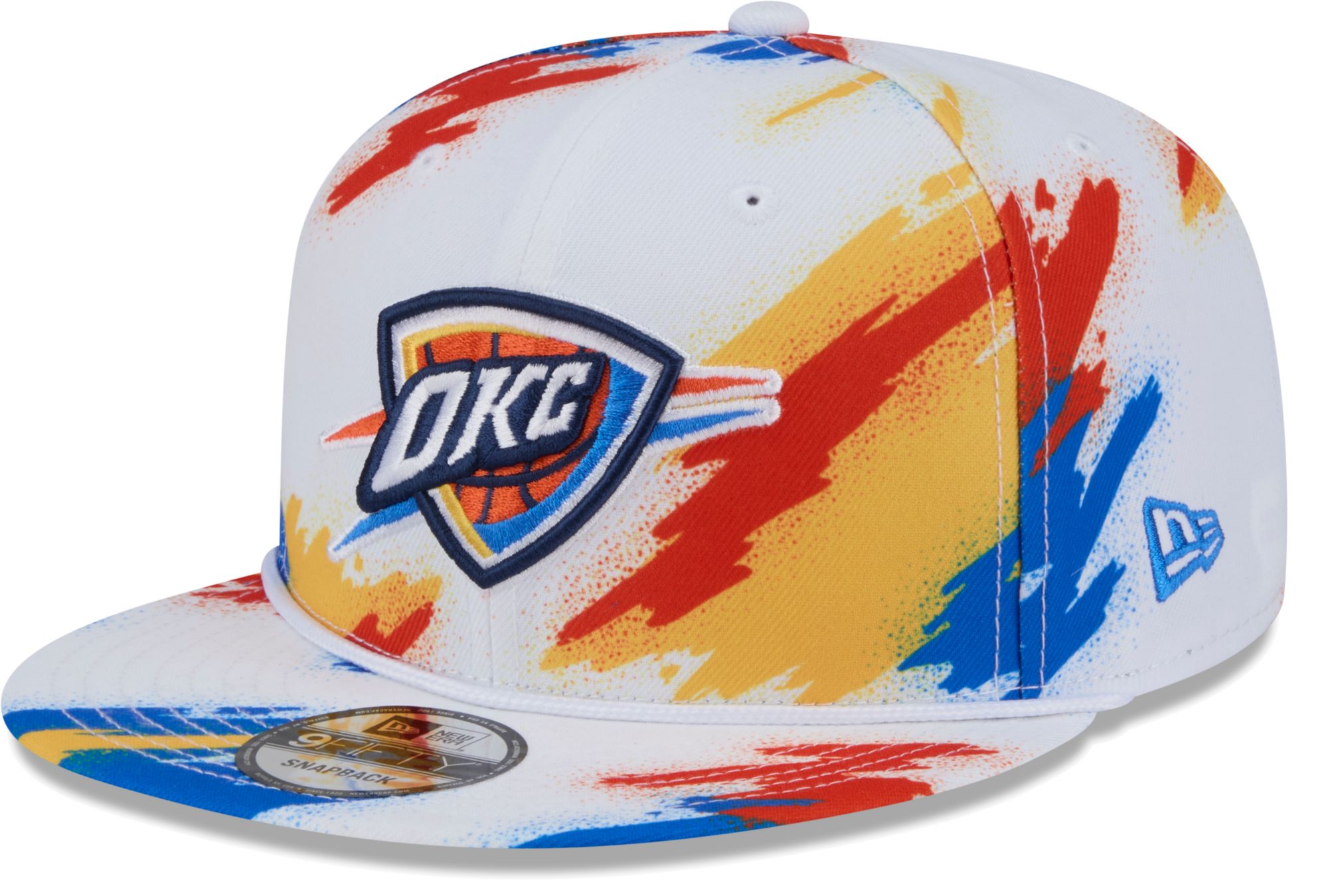 New Era Youth Oklahoma City Thunder White Paint 9Fifty A-Frame Adjustable Hat product image