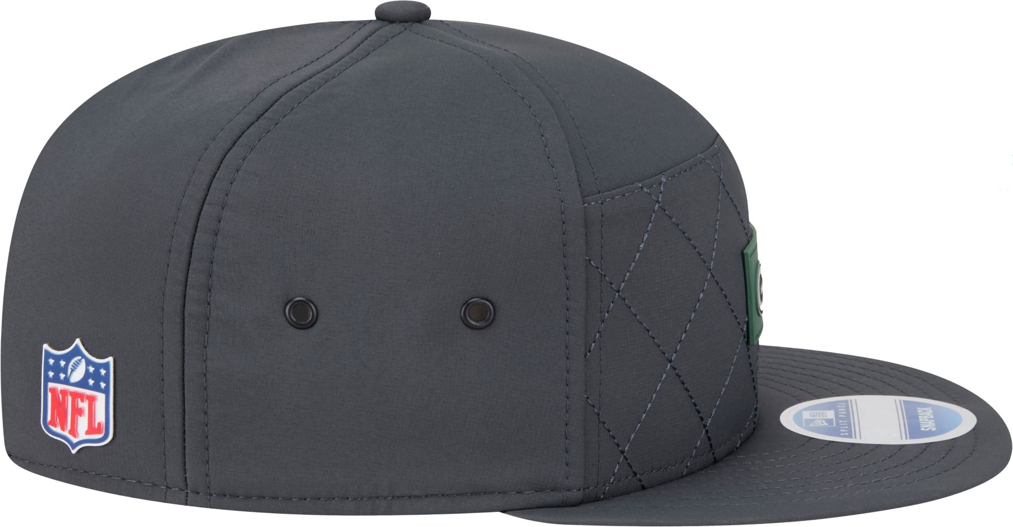 New Era Adult Green Bay Packers Charcoal Sideline 9Fifty Adjustable Snapback Hat product image