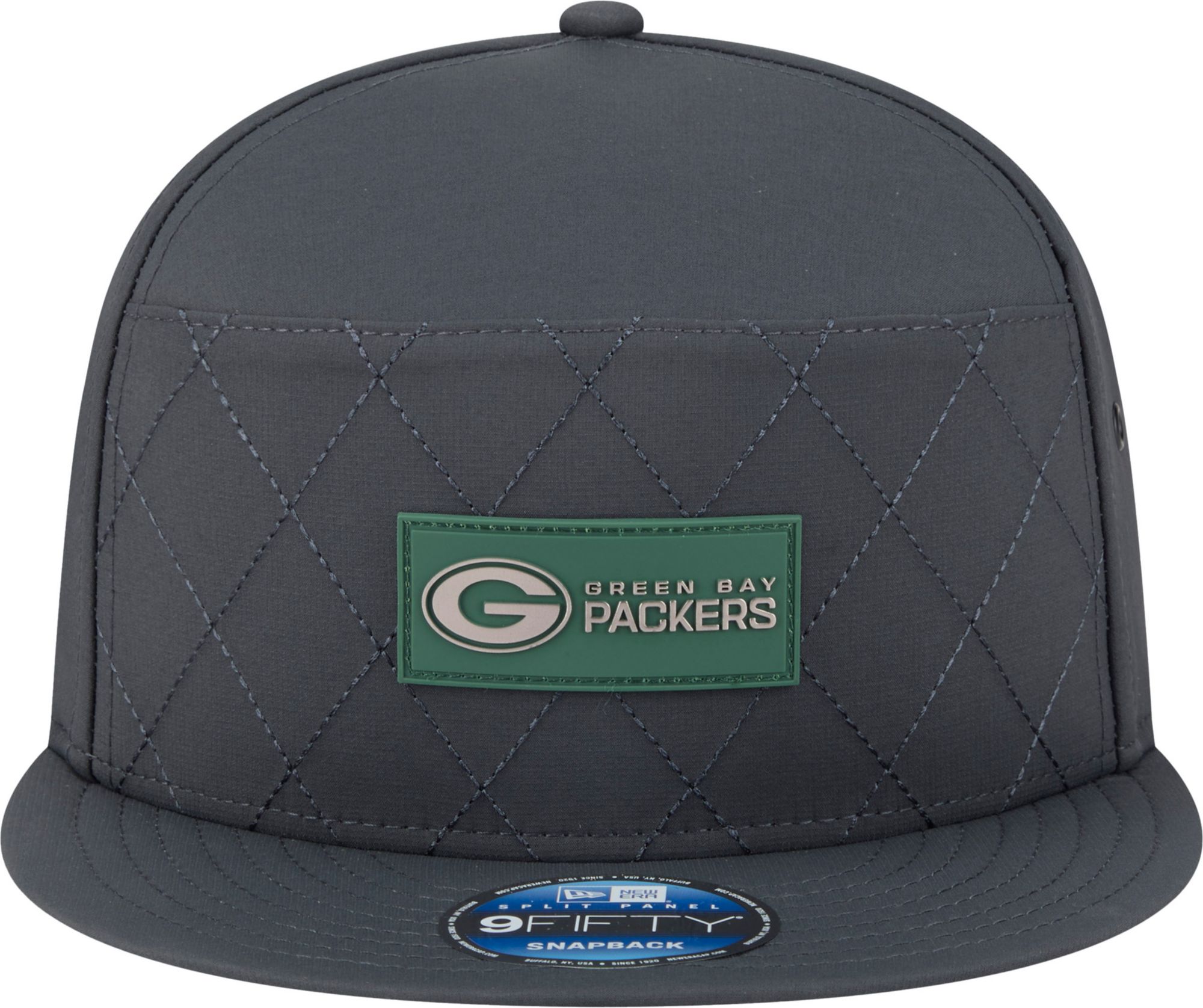 New Era Adult Green Bay Packers Charcoal Sideline 9Fifty Adjustable Snapback Hat product image