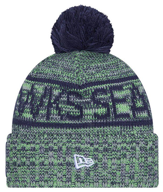New Era Adult Seattle Seahawks Dark Blue Sideline Sport Knit Beanie product image