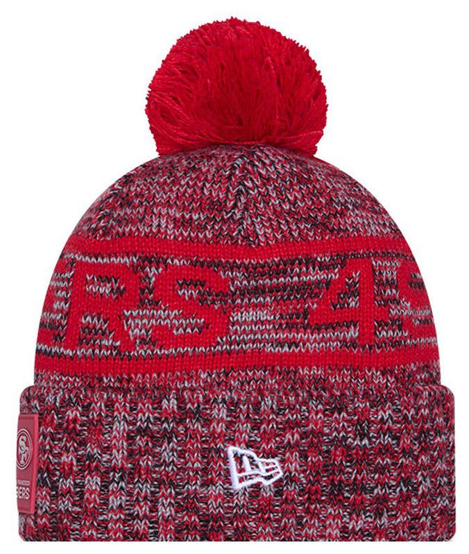New Era Adult San Francisco 49ers Red Sideline Sport Knit Beanie product image