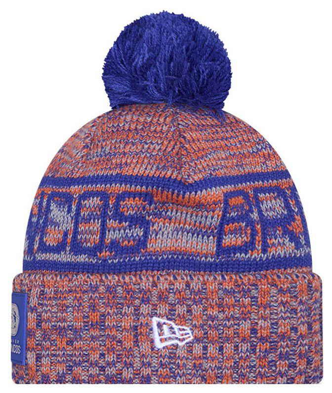 New Era Adult Denver Broncos Medium Blue Sideline Sport Knit Beanie product image