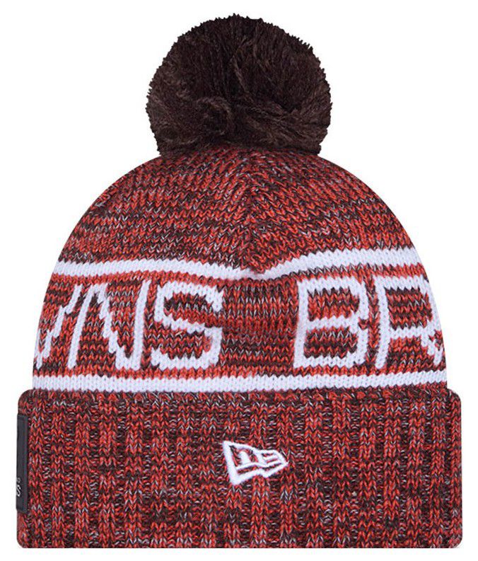 New Era Adult Cleveland Browns Dark Brown Sideline Sport Knit Beanie product image