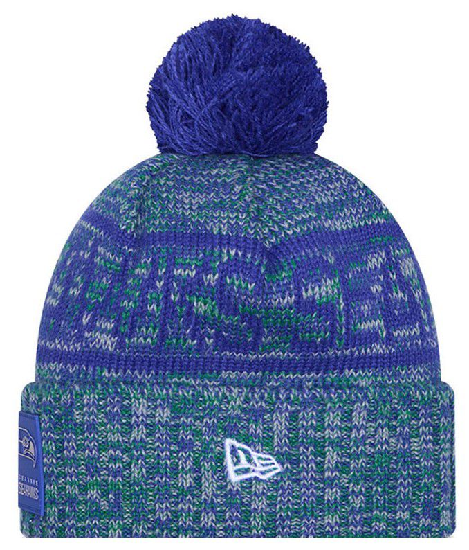 New Era Adult Seattle Seahawks Medium Blue Sideline Sport Knit Beanie product image
