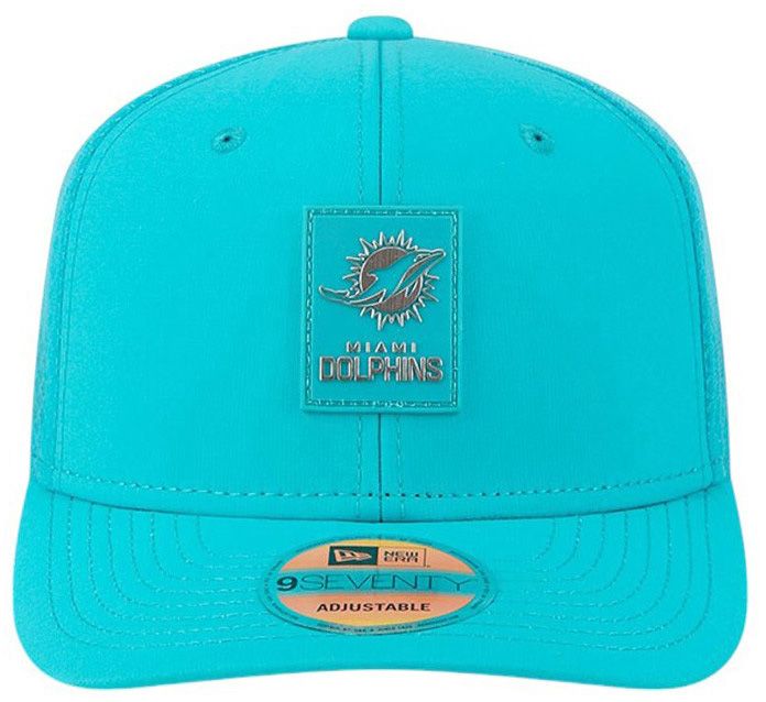New Era Adult Miami Dolphins Sideline 2025 Aqua 9Seventy Adjustable Trucker Hat product image