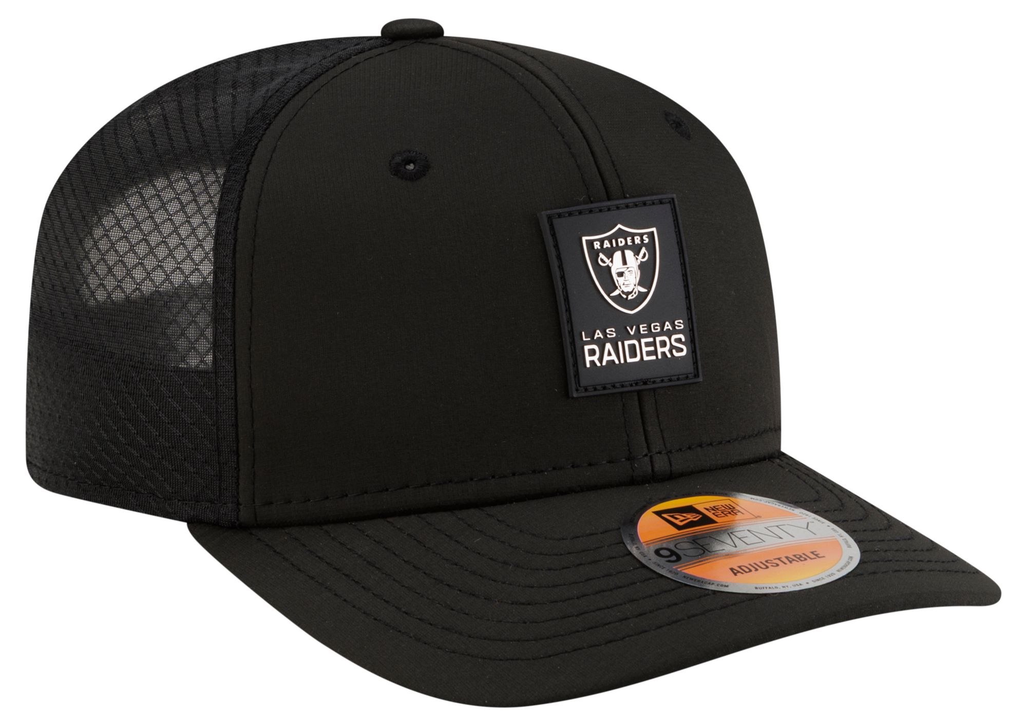 New Era Adult Las Vegas Raiders Sideline 2025 Black 9Seventy Adjustable Trucker Hat product image