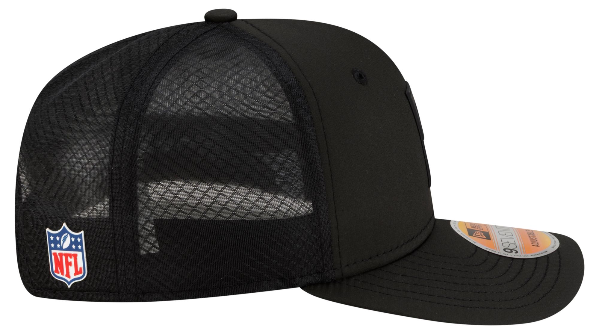 New Era Adult Las Vegas Raiders Sideline 2025 Black 9Seventy Adjustable Trucker Hat product image