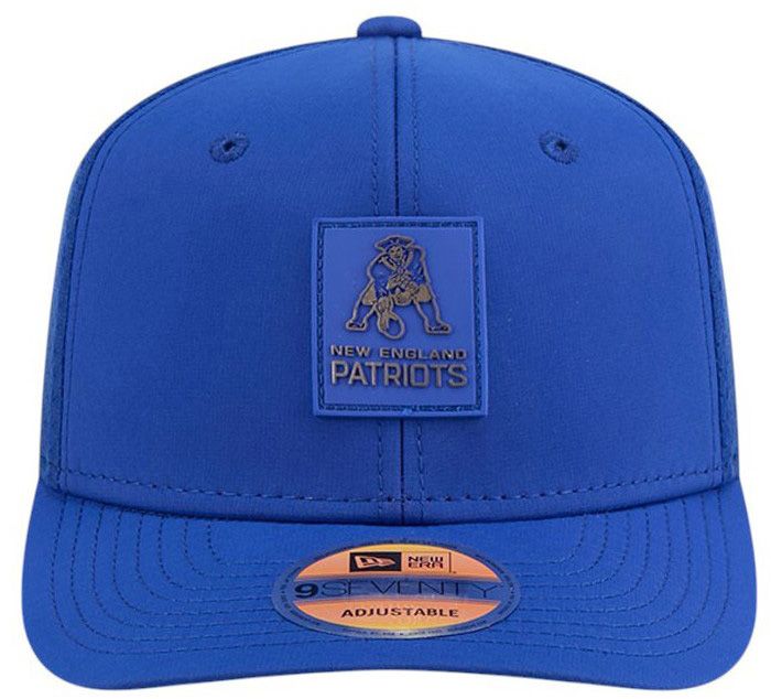 New Era Adult New England Patriots Sideline 2025 Throwback Medium Blue 9Seventy Adjustable Trucker Hat product image