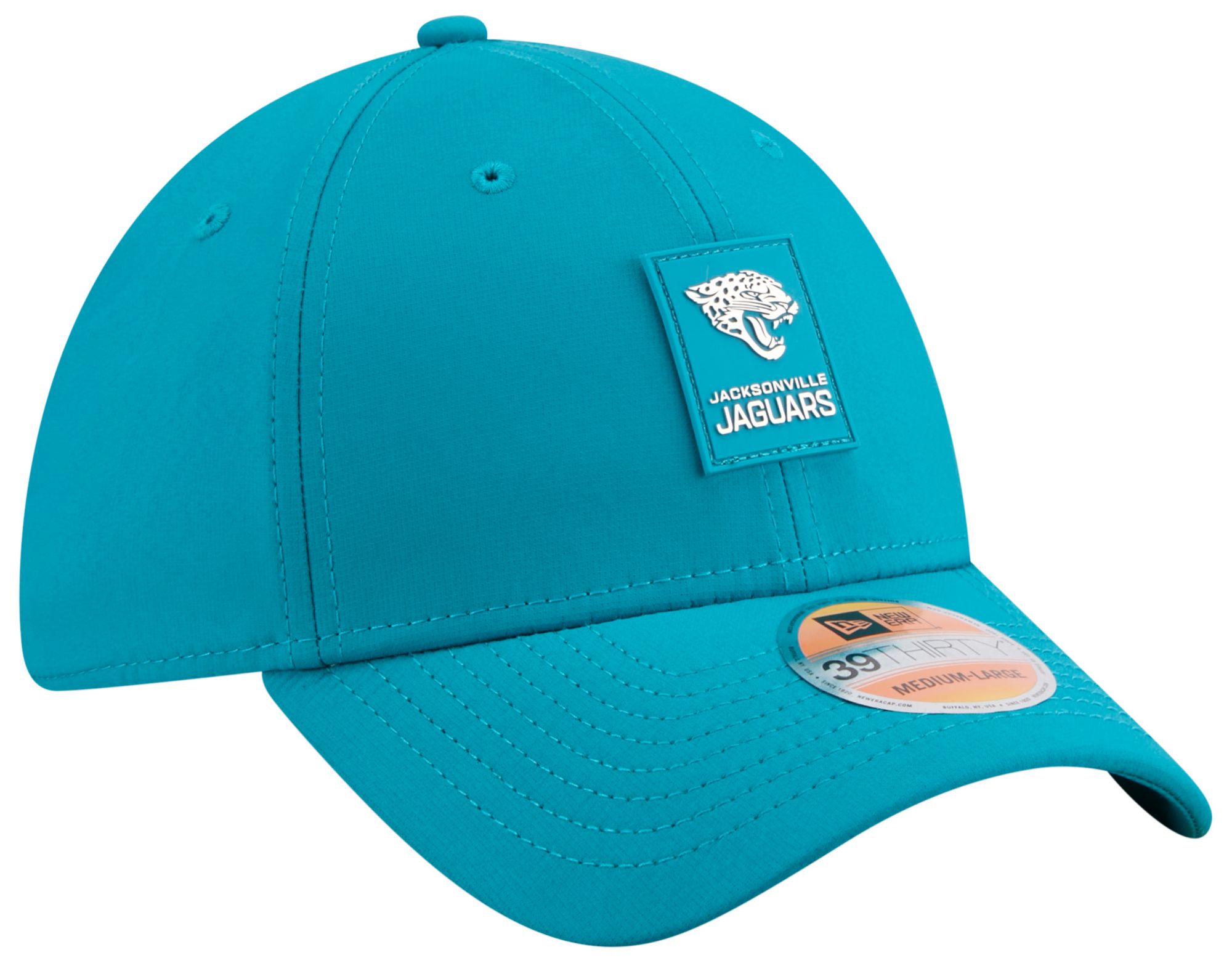 New Era Adult Jacksonville Jaguars Sideline 2025 Turquoise 39Thirty Stretch Fit Hat product image