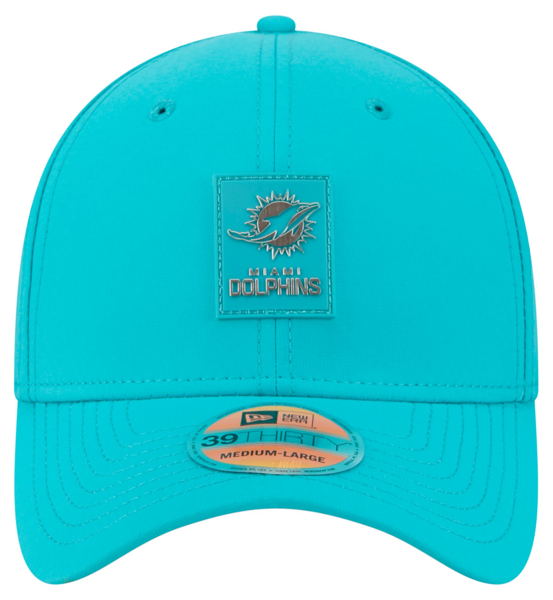 New Era Adult Miami Dolphins Sideline 2025 Aqua 39Thirty Stretch Fit Hat product image