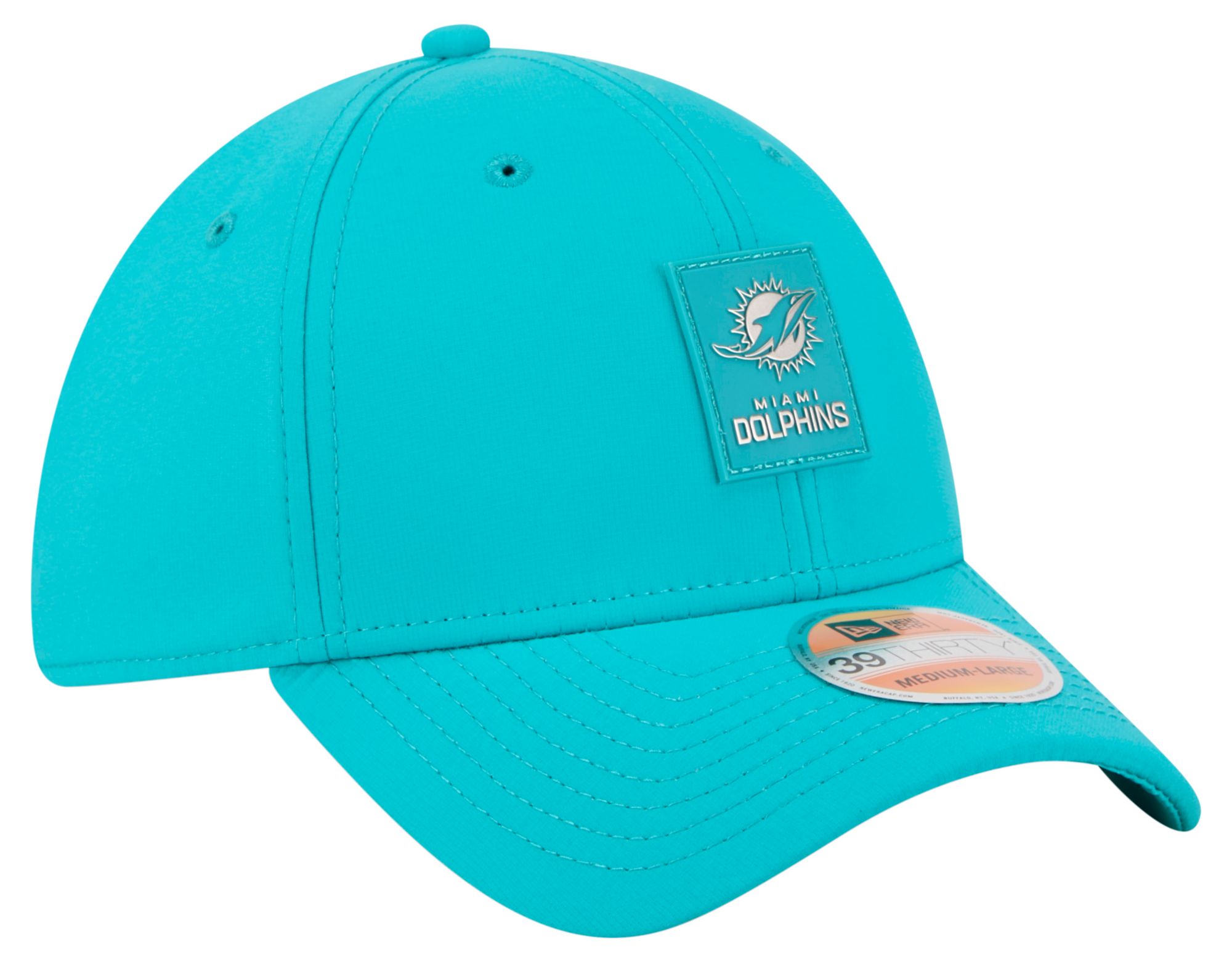 New Era Adult Miami Dolphins Sideline 2025 Aqua 39Thirty Stretch Fit Hat product image