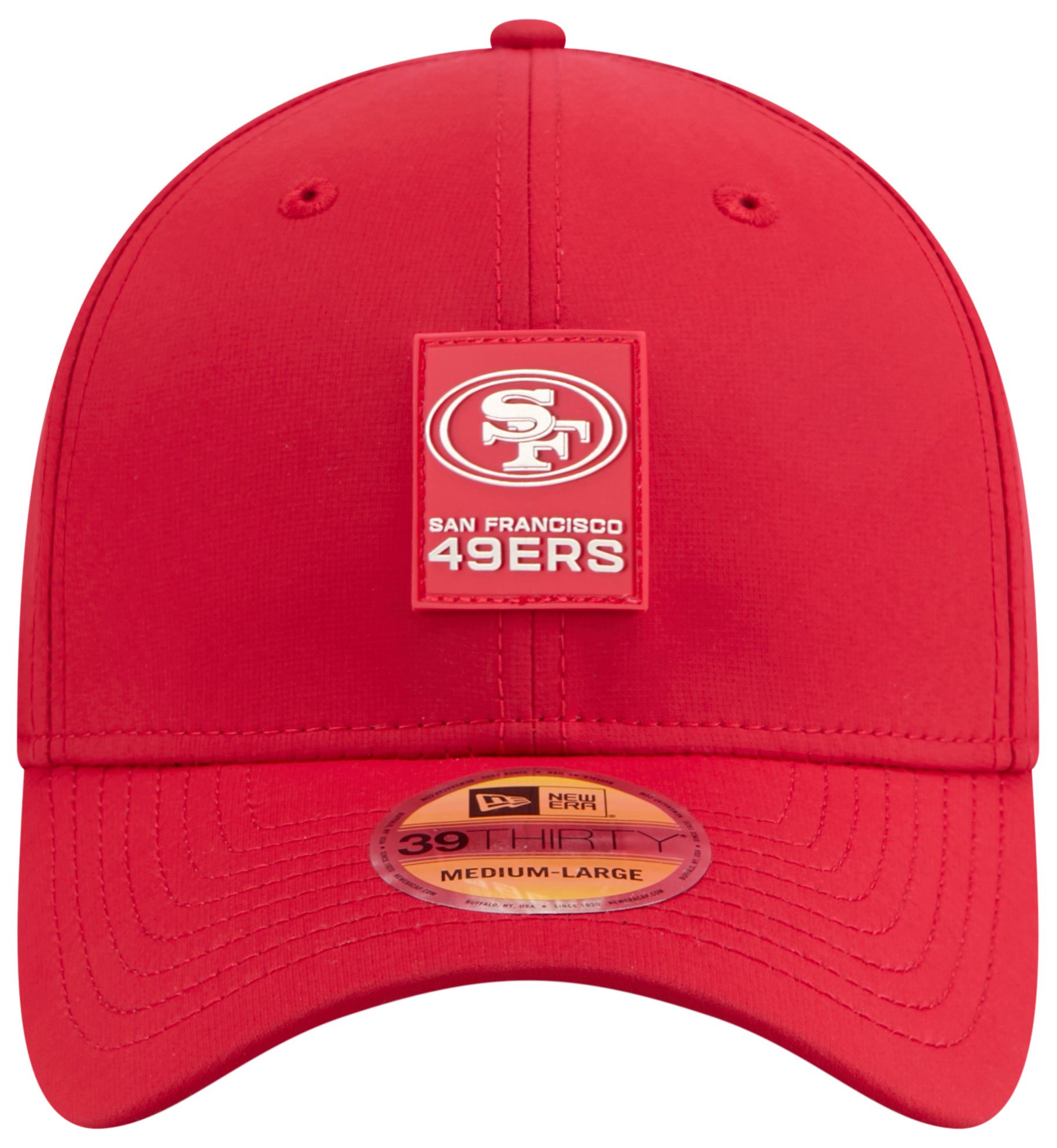 New Era Adult San Francisco 49ers Sideline 2025 Red 39Thirty Stretch Fit Hat product image