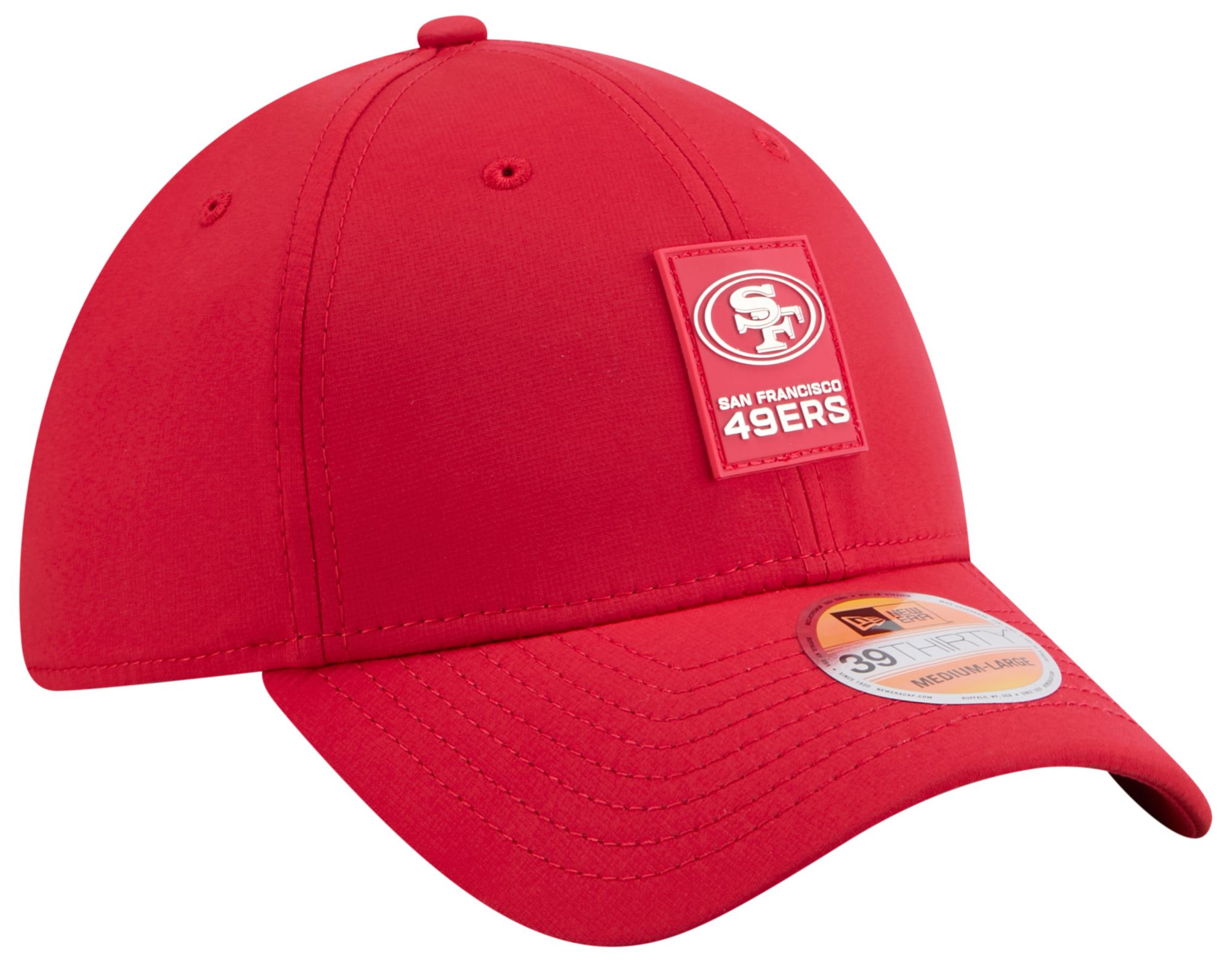 New Era Adult San Francisco 49ers Sideline 2025 Red 39Thirty Stretch Fit Hat product image