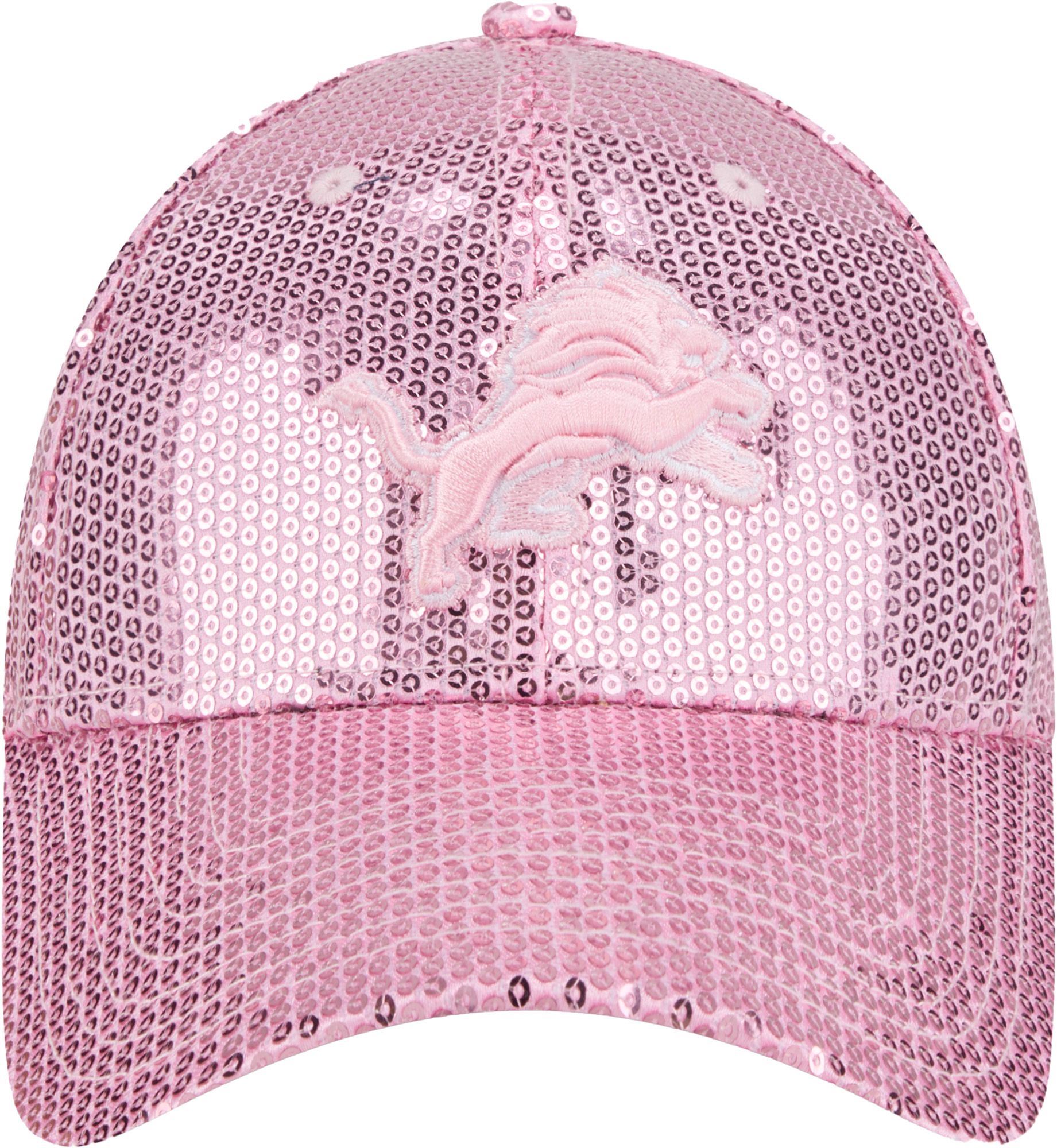 New Era Youth Detroit Lions Pink Sequin 9Forty Adjustable Hat product image