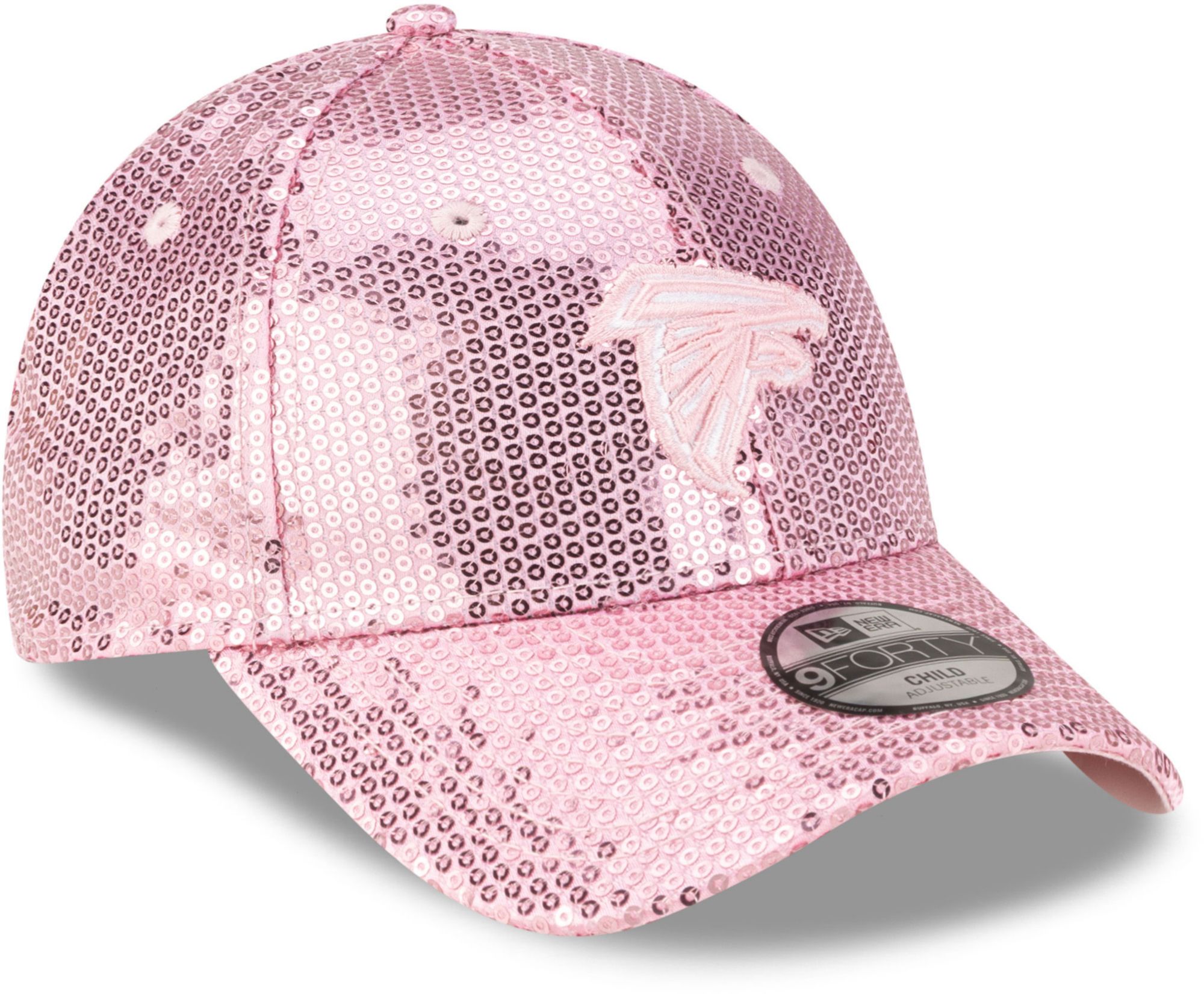 New Era Youth Atlanta Falcons Pink Sequin 9Forty Adjustable Hat product image