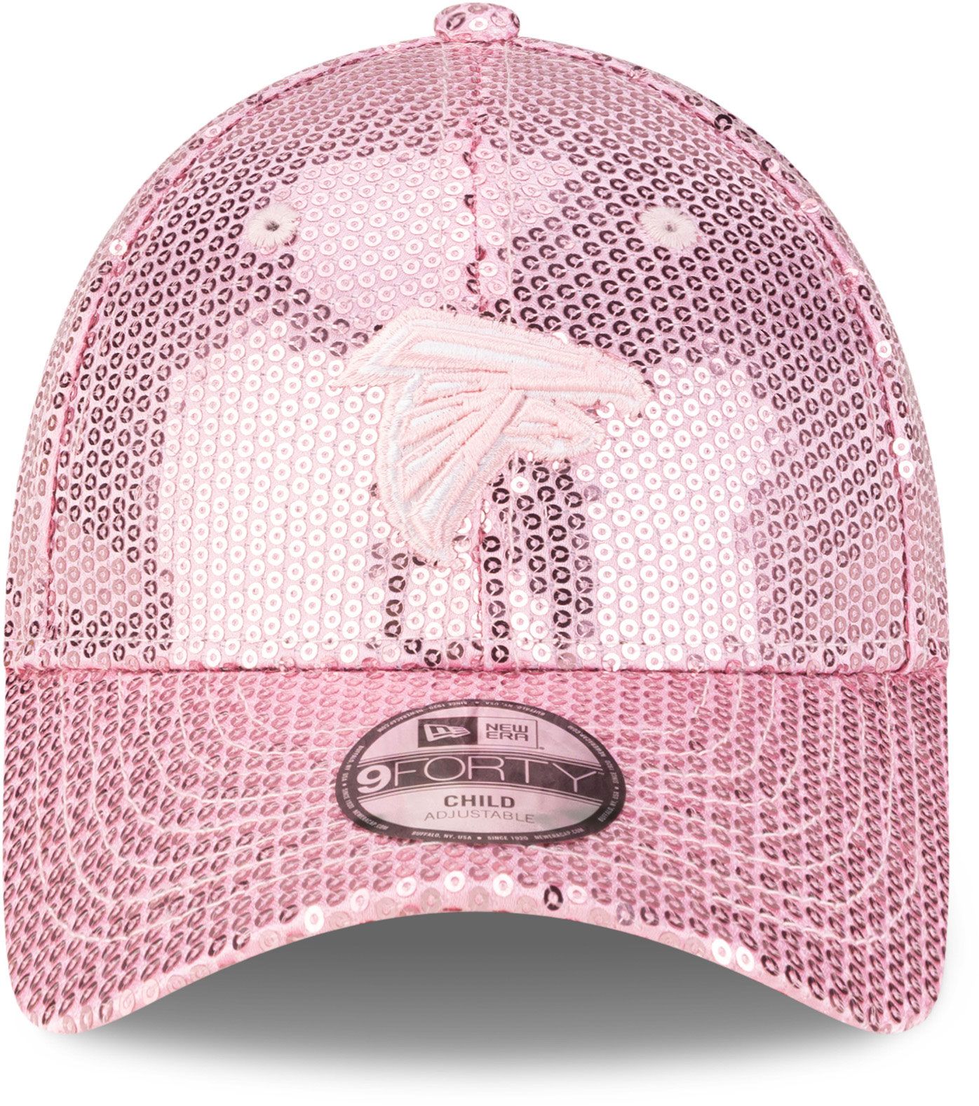 New Era Youth Atlanta Falcons Pink Sequin 9Forty Adjustable Hat product image