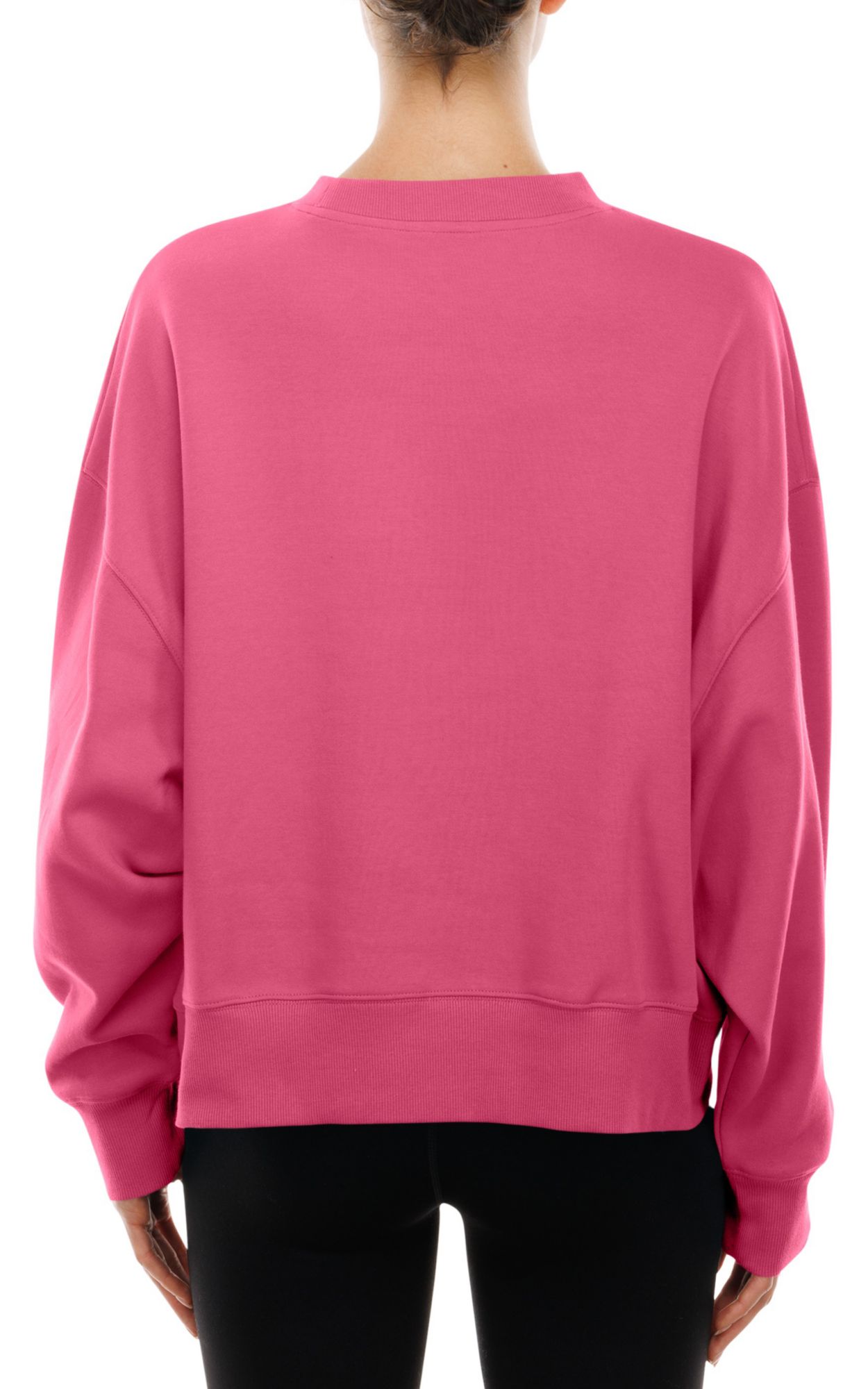 New Era Women's Detroit Lions Pink Tech Crew Pullover Sweatshirt product image