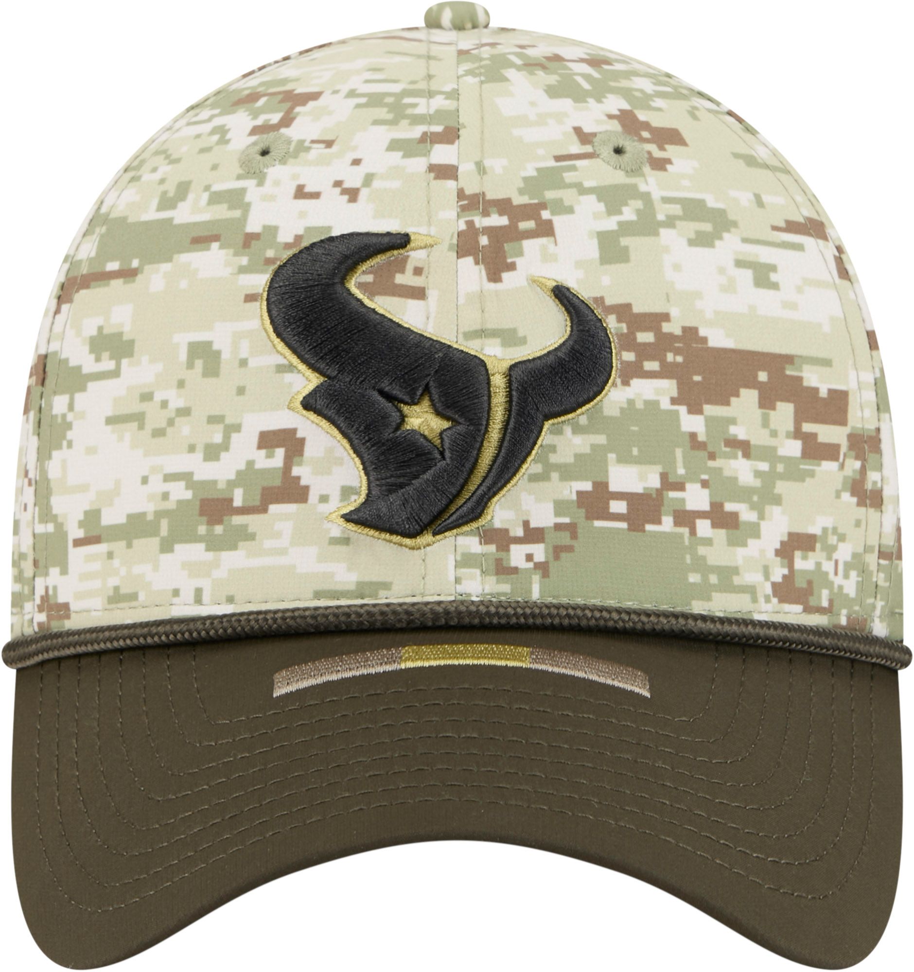 New Era Adult Houston Texans Camo Salute To Service 2025 39Thirty Stretch Fit Hat product image
