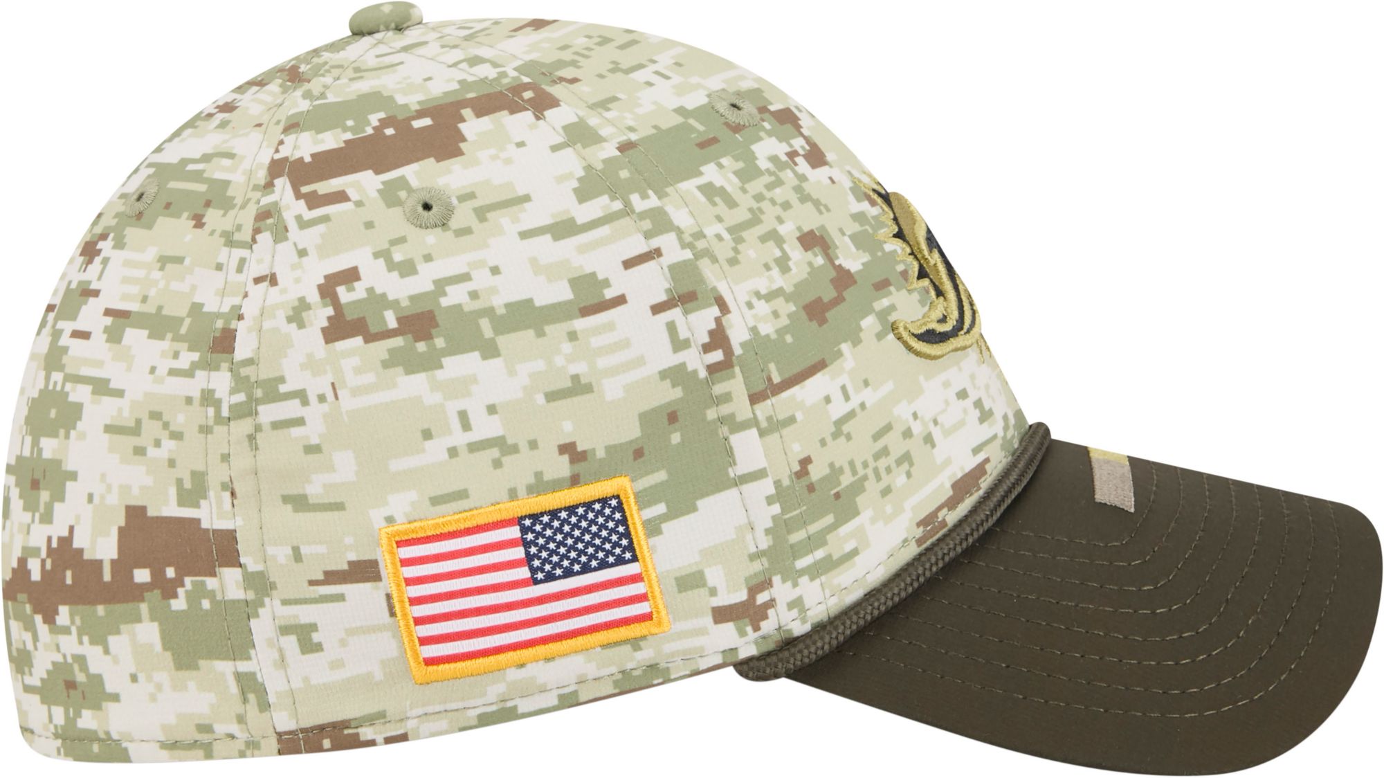 New Era Adult Miami Dolphins Camo Salute To Service 2025 39Thirty Stretch Fit Hat product image