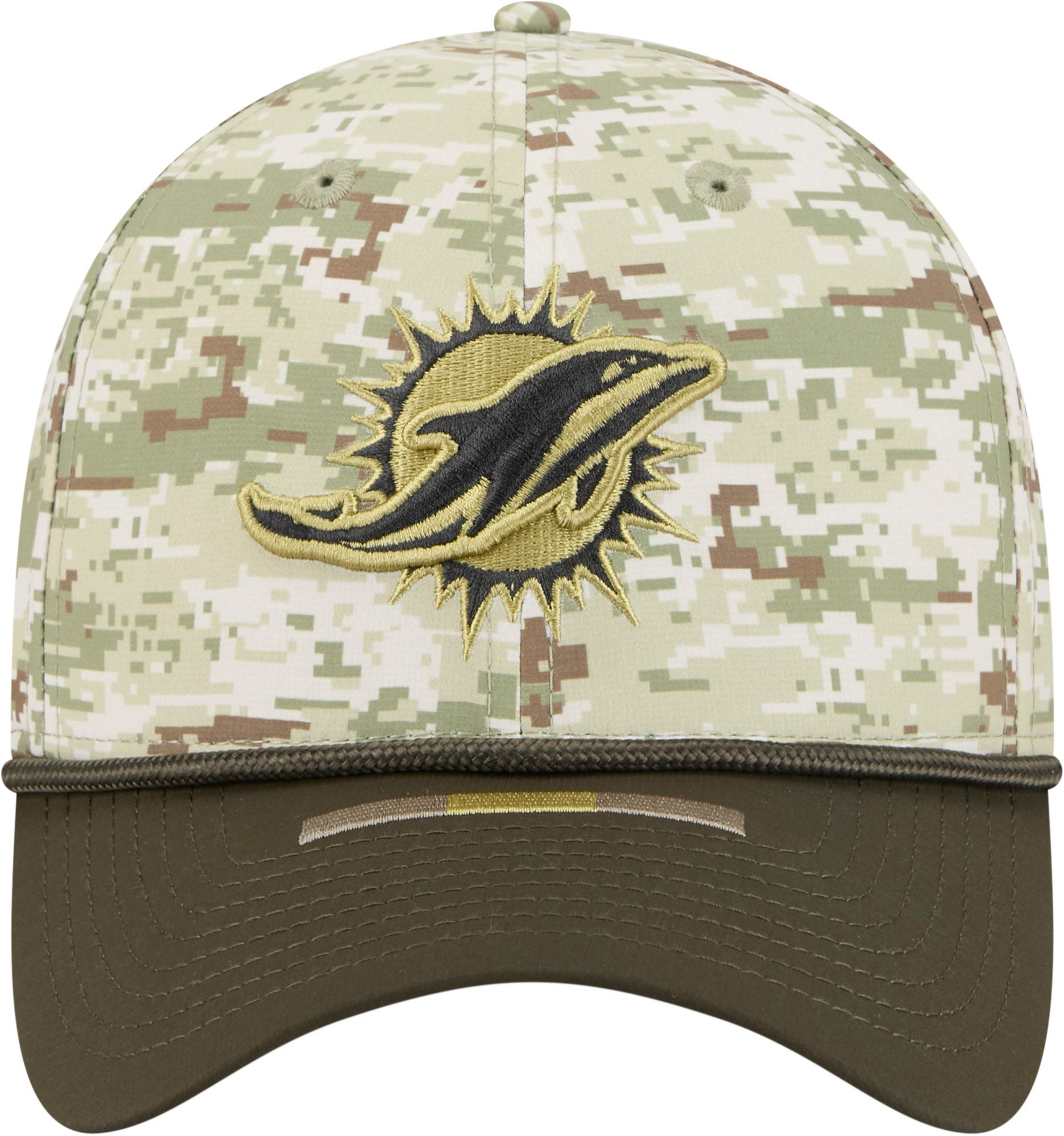 New Era Adult Miami Dolphins Camo Salute To Service 2025 39Thirty Stretch Fit Hat product image