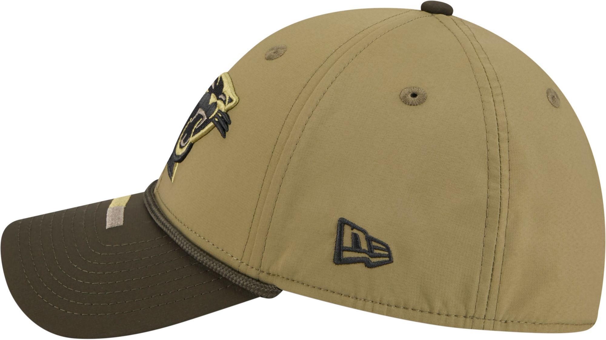 New Era Adult Carolina Panthers Dark Moss Salute To Service 2025 39Thirty Stretch Fit Hat product image
