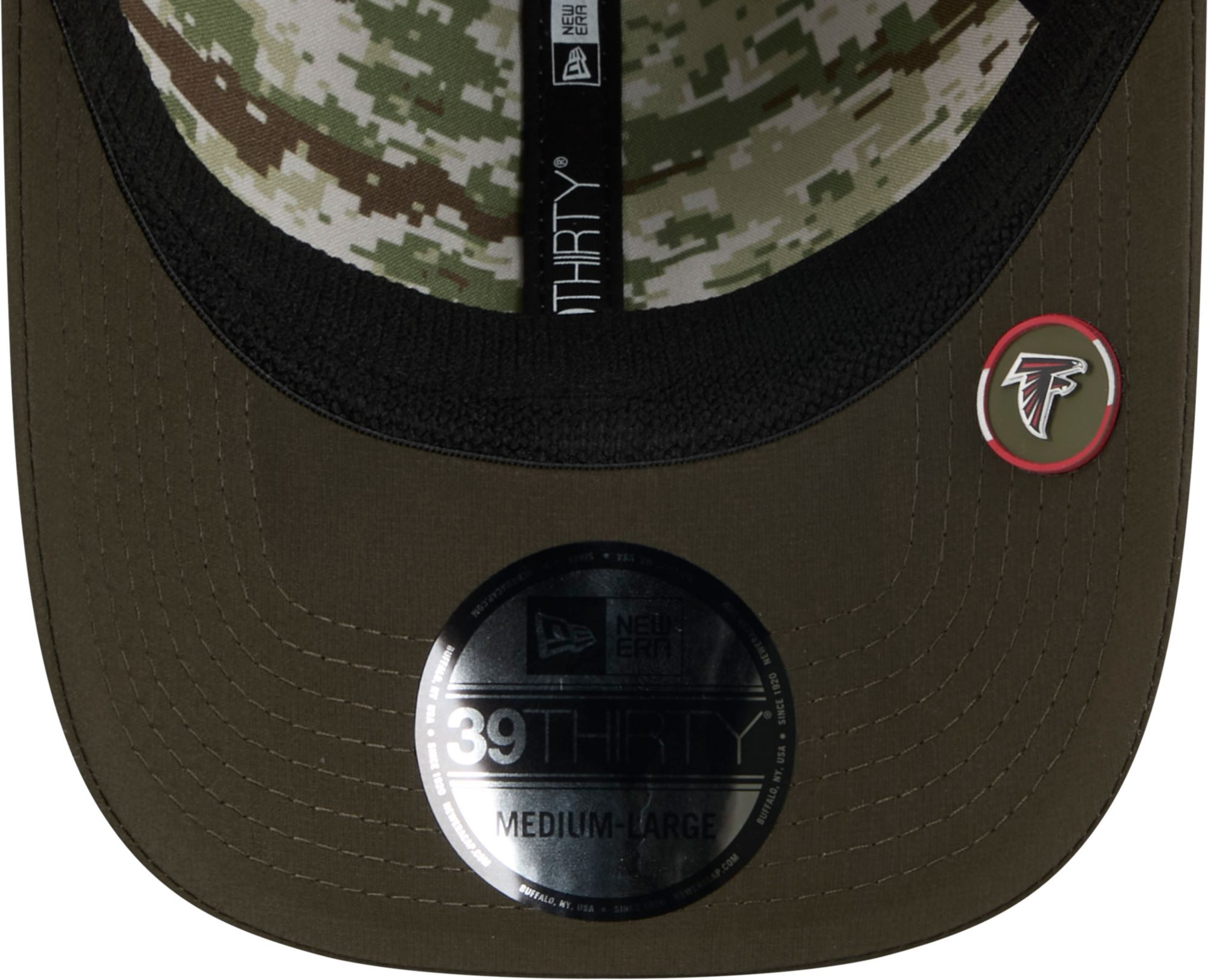New Era Adult Atlanta Falcons Dark Moss Salute To Service 2025 39Thirty Stretch Fit Hat product image