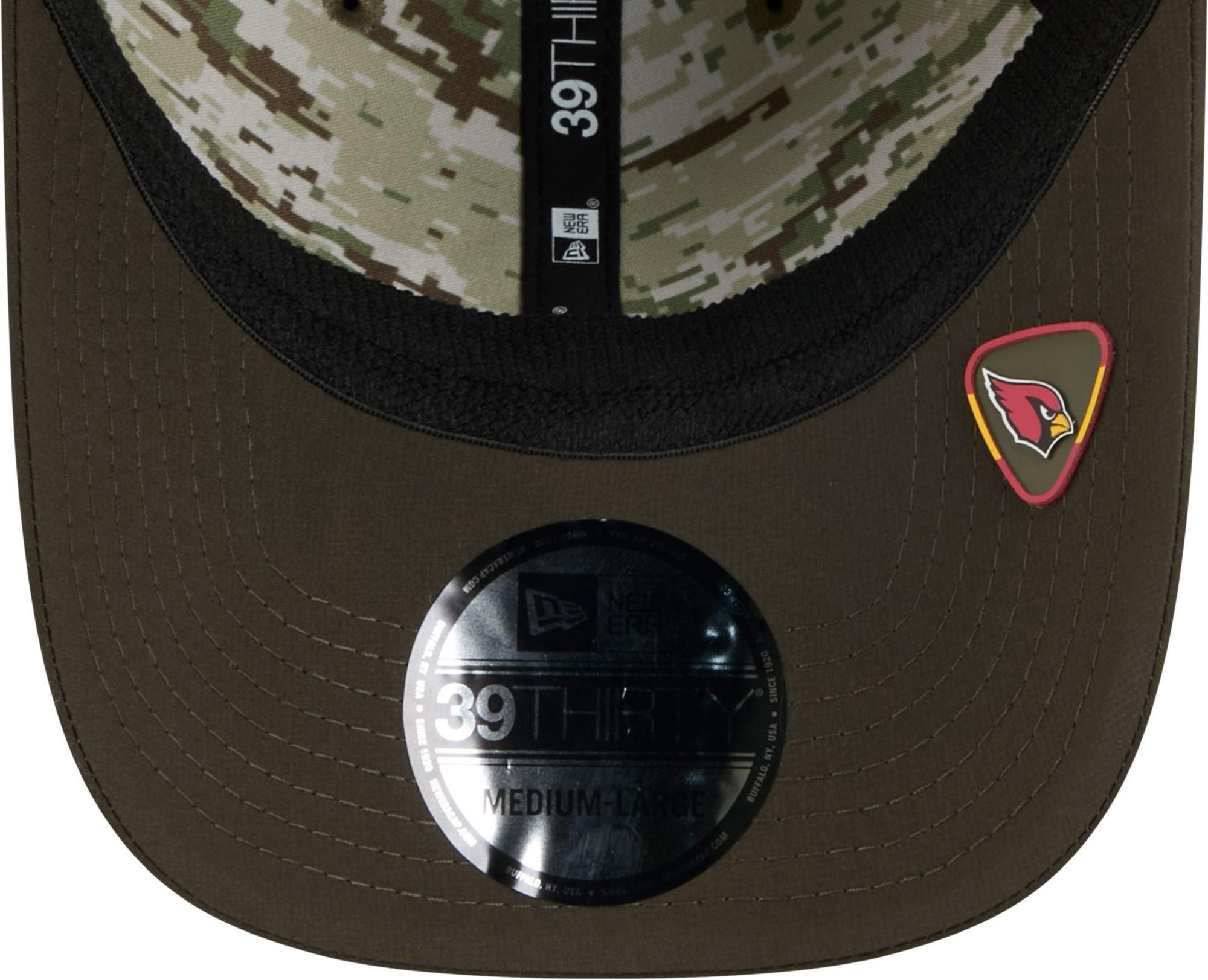 New Era Adult Arizona Cardinals Dark Moss Salute To Service 2025 39Thirty Stretch Fit Hat product image