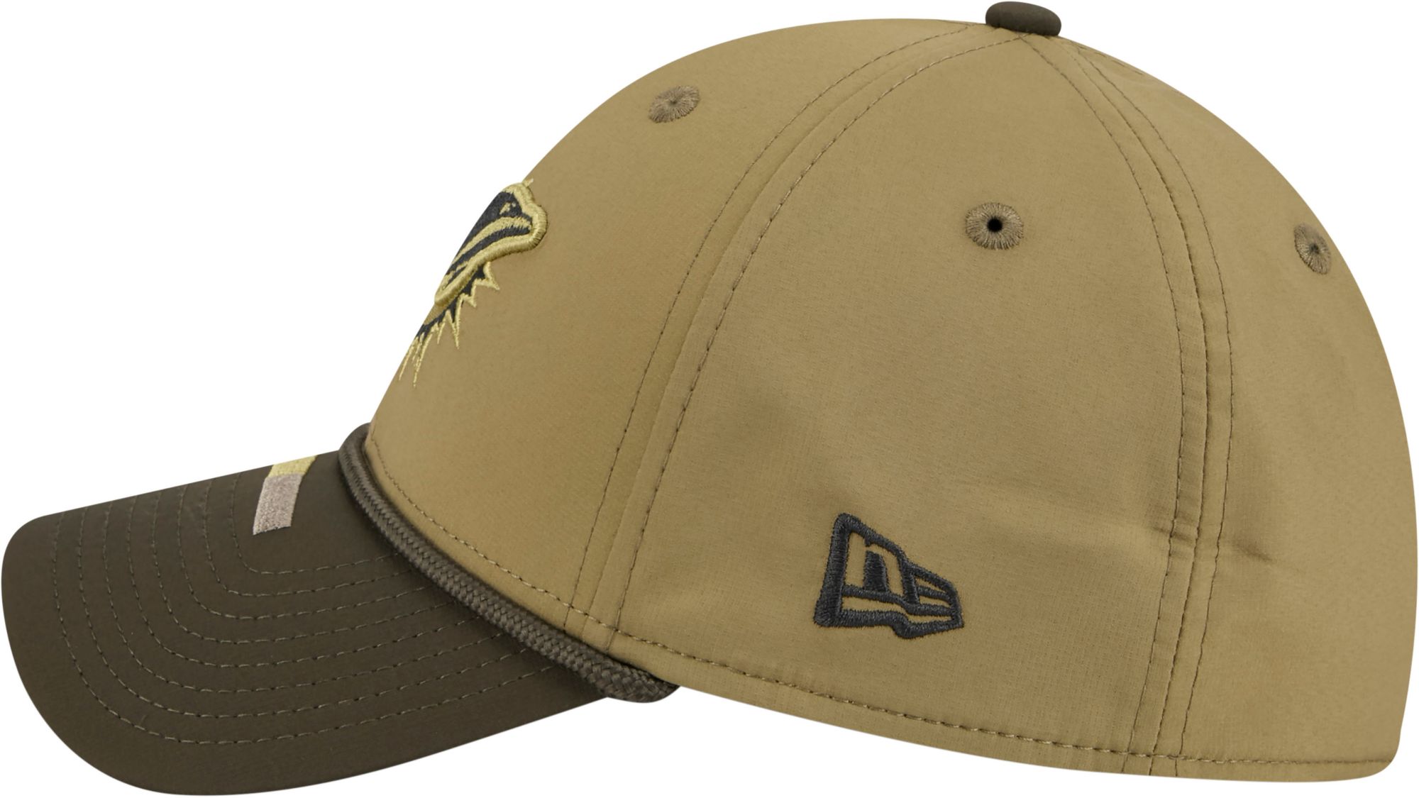 New Era Adult Miami Dolphins Dark Moss Salute To Service 2025 39Thirty Stretch Fit Hat product image