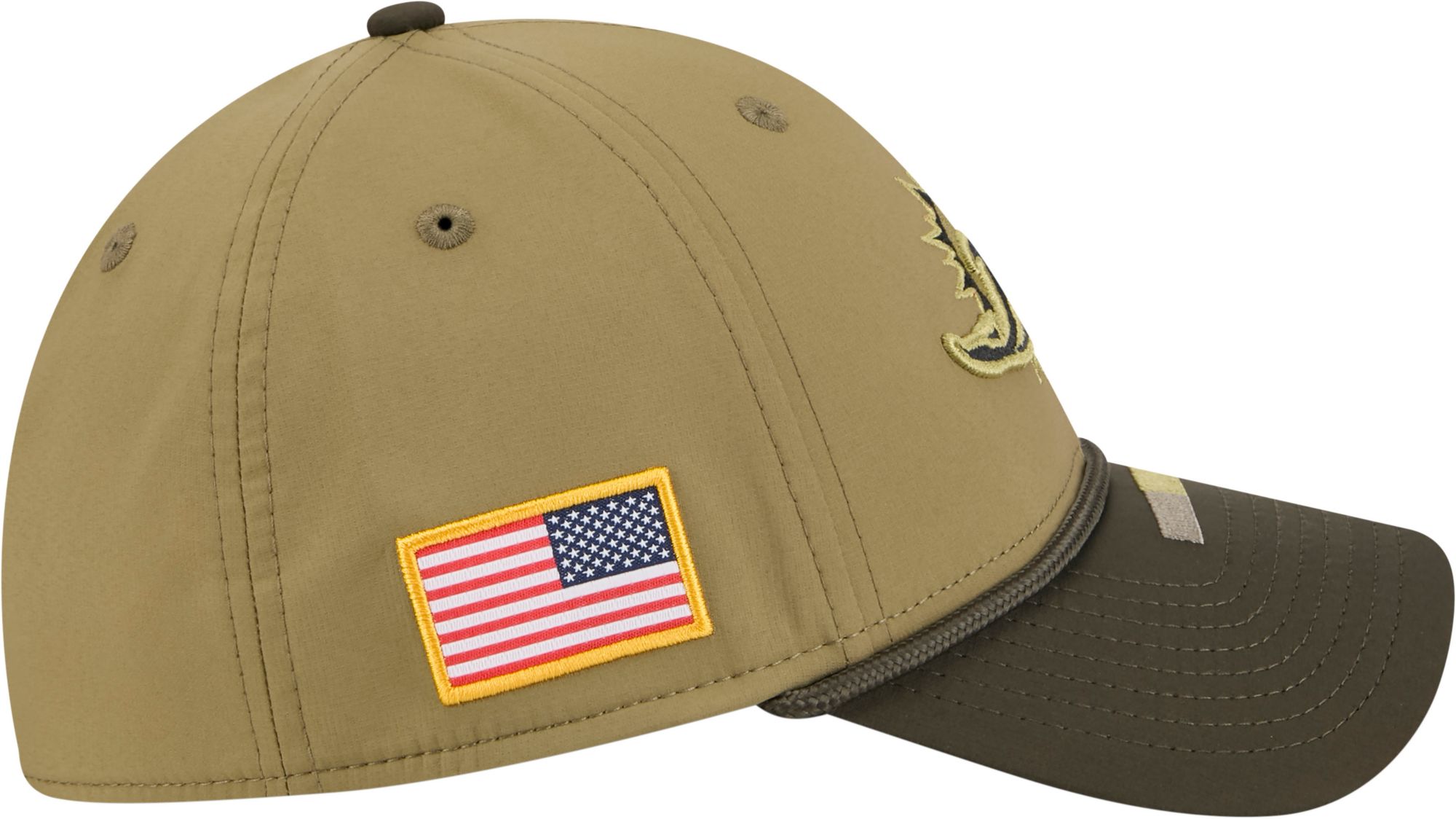 New Era Adult Miami Dolphins Dark Moss Salute To Service 2025 39Thirty Stretch Fit Hat product image