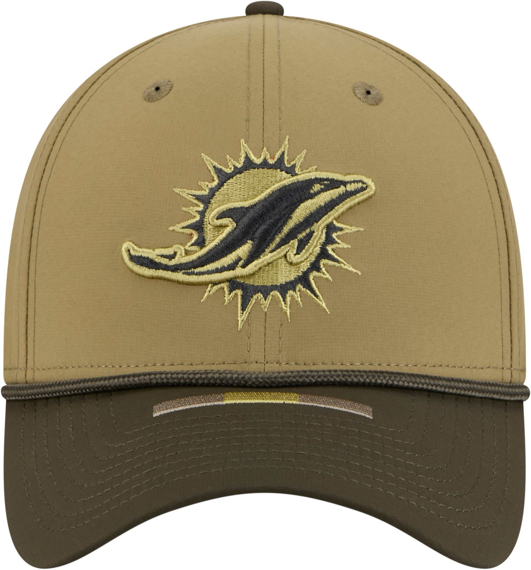 New Era Adult Miami Dolphins Dark Moss Salute To Service 2025 39Thirty Stretch Fit Hat product image