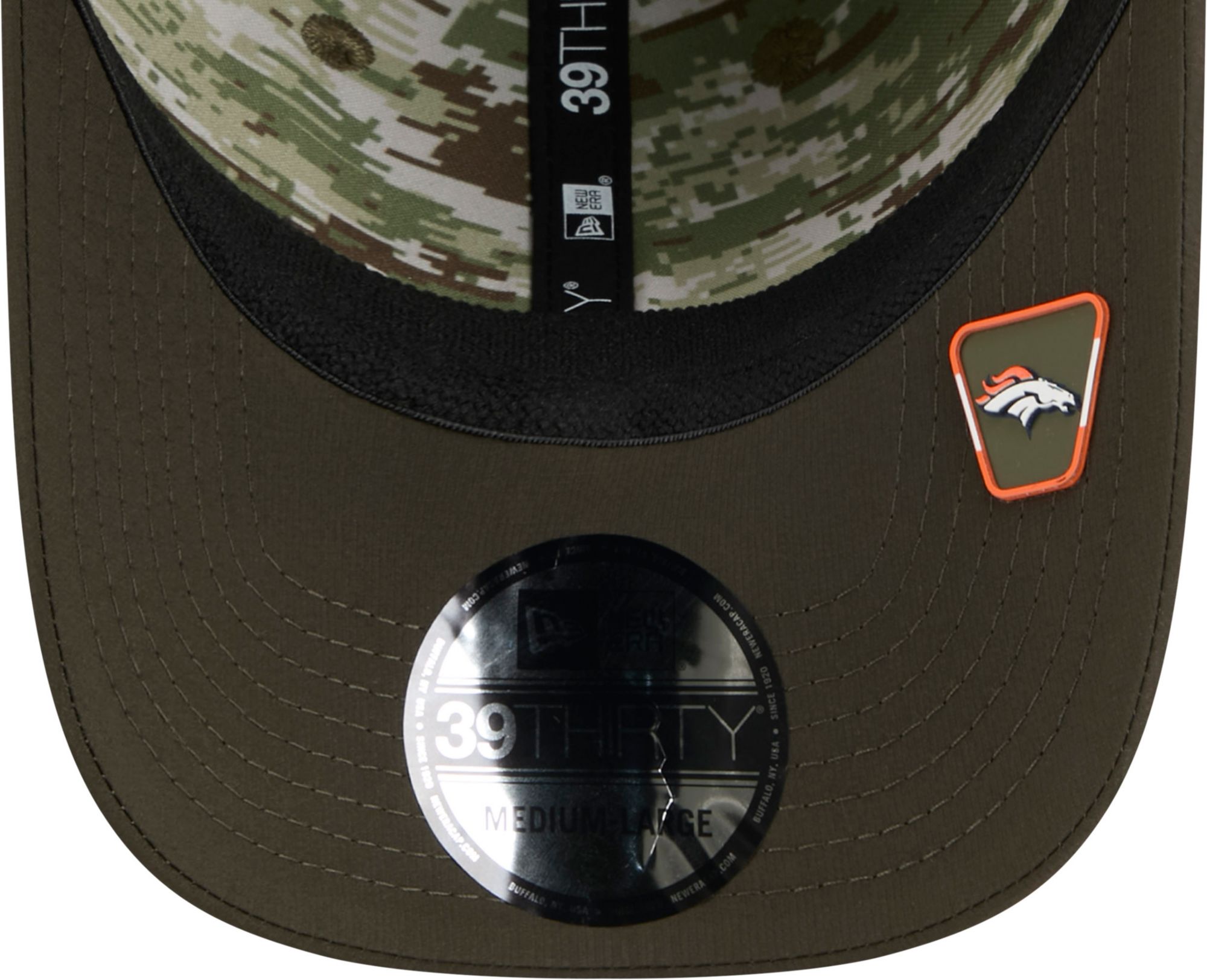 New Era Adult Denver Broncos Dark Moss Salute To Service 2025 39Thirty Stretch Fit Hat product image