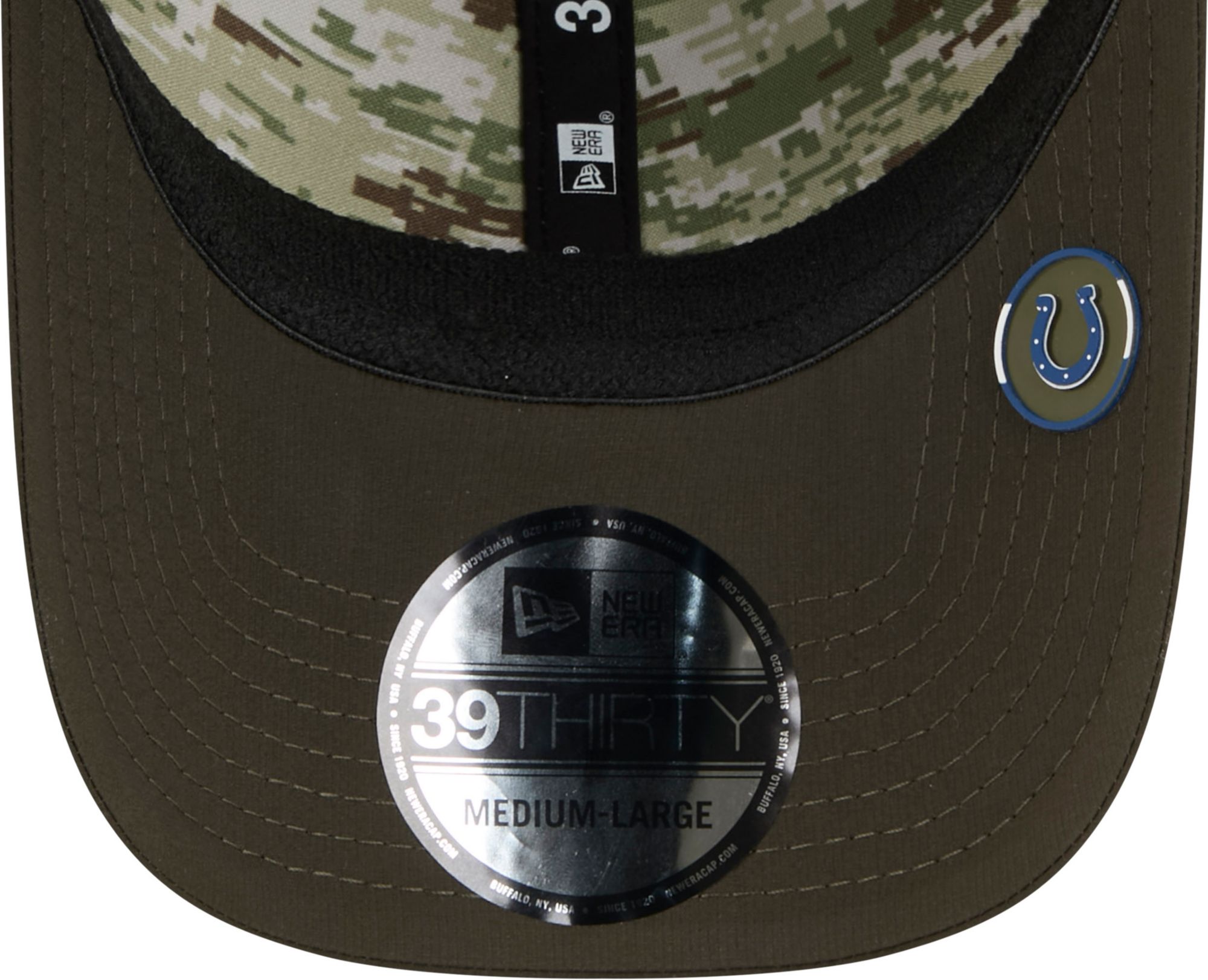 New Era Adult Indianapolis Colts Dark Moss Salute To Service 2025 39Thirty Stretch Fit Hat product image