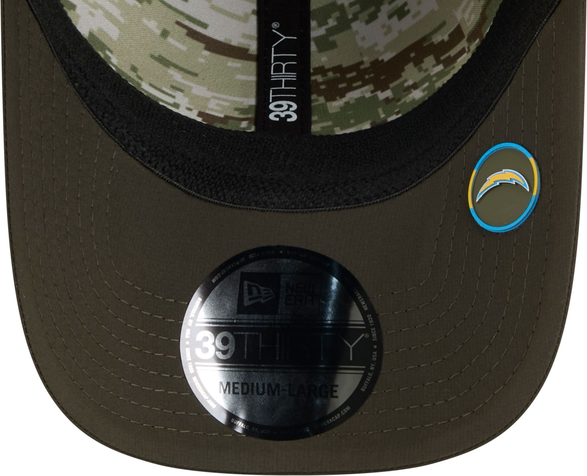 New Era Adult Los Angeles Chargers Dark Moss Salute To Service 2025 39Thirty Stretch Fit Hat product image
