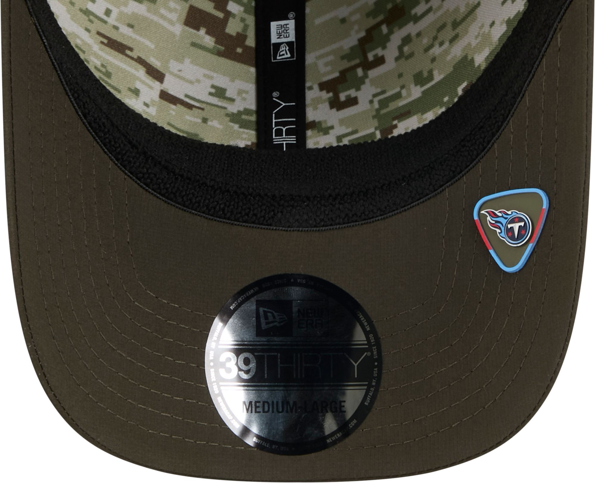 New Era Adult Tennessee Titans Dark Moss Salute To Service 2025 39Thirty Stretch Fit Hat product image