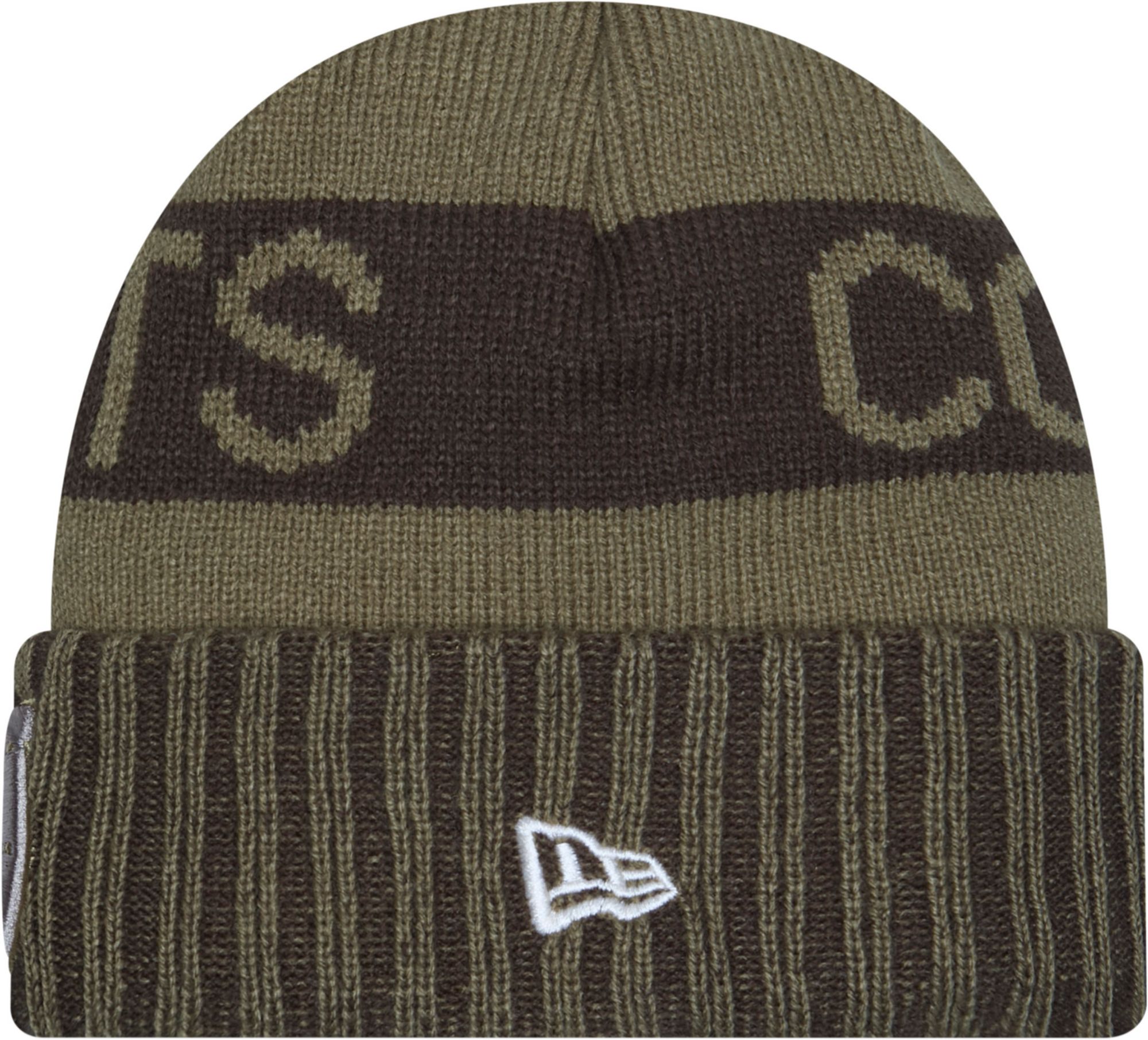 New Era Adult Indianapolis Colts Salute To Service 2025 Olive Green Knit Beanie product image