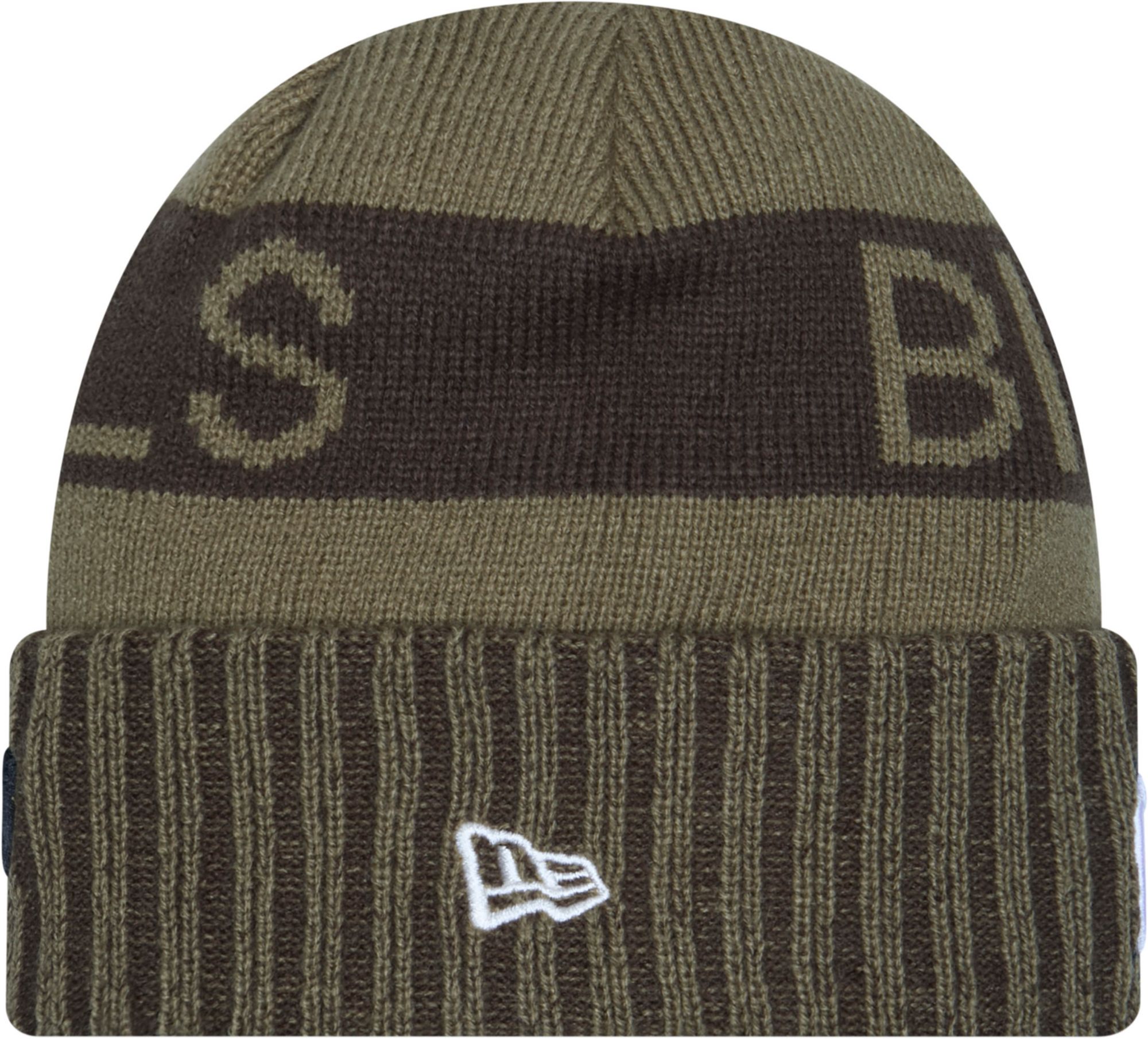 New Era Adult Buffalo Bills Salute To Service 2025 Olive Green Knit Beanie product image