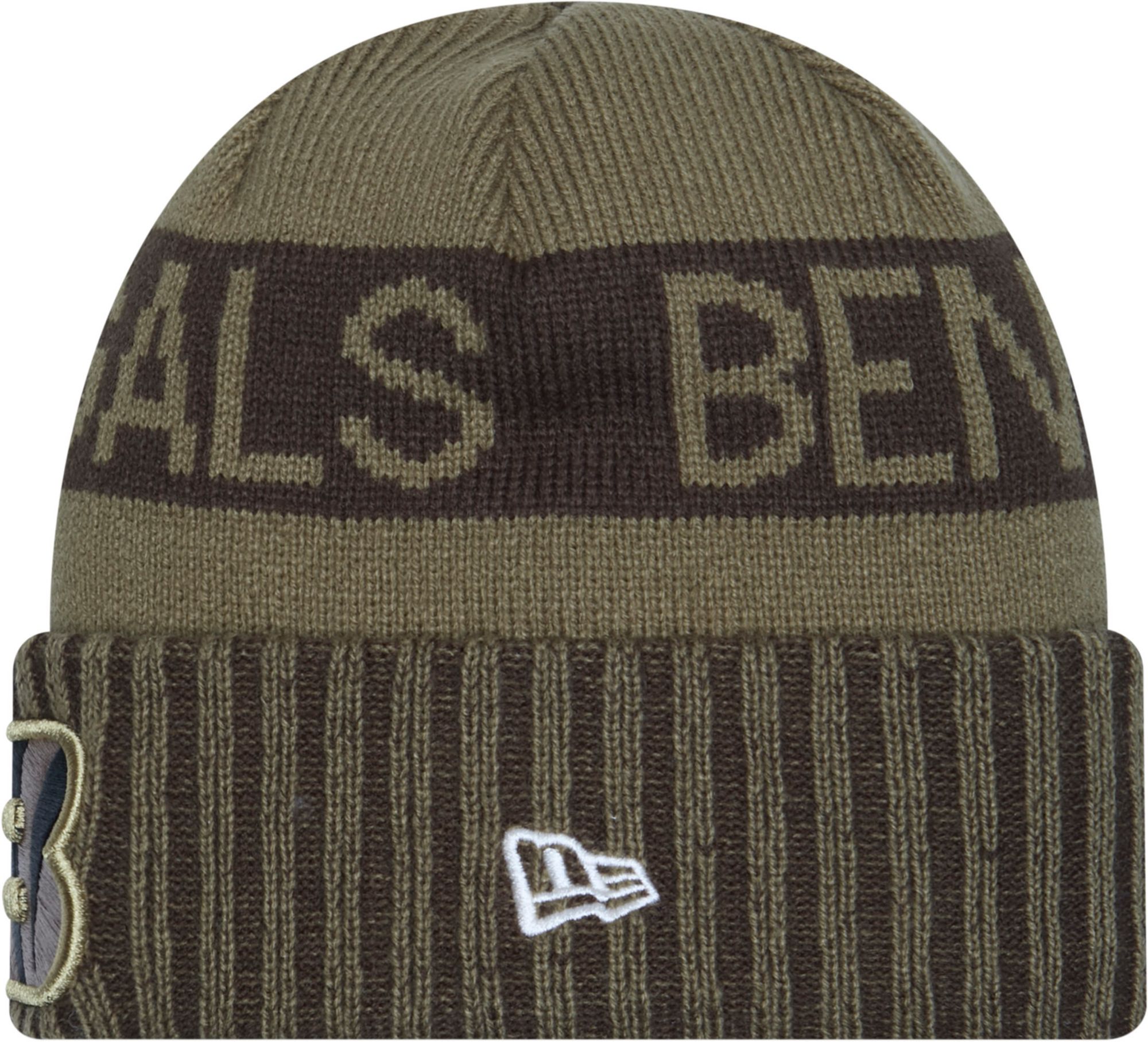 New Era Adult Cincinnati Bengals Salute To Service 2025 Olive Green Knit Beanie product image