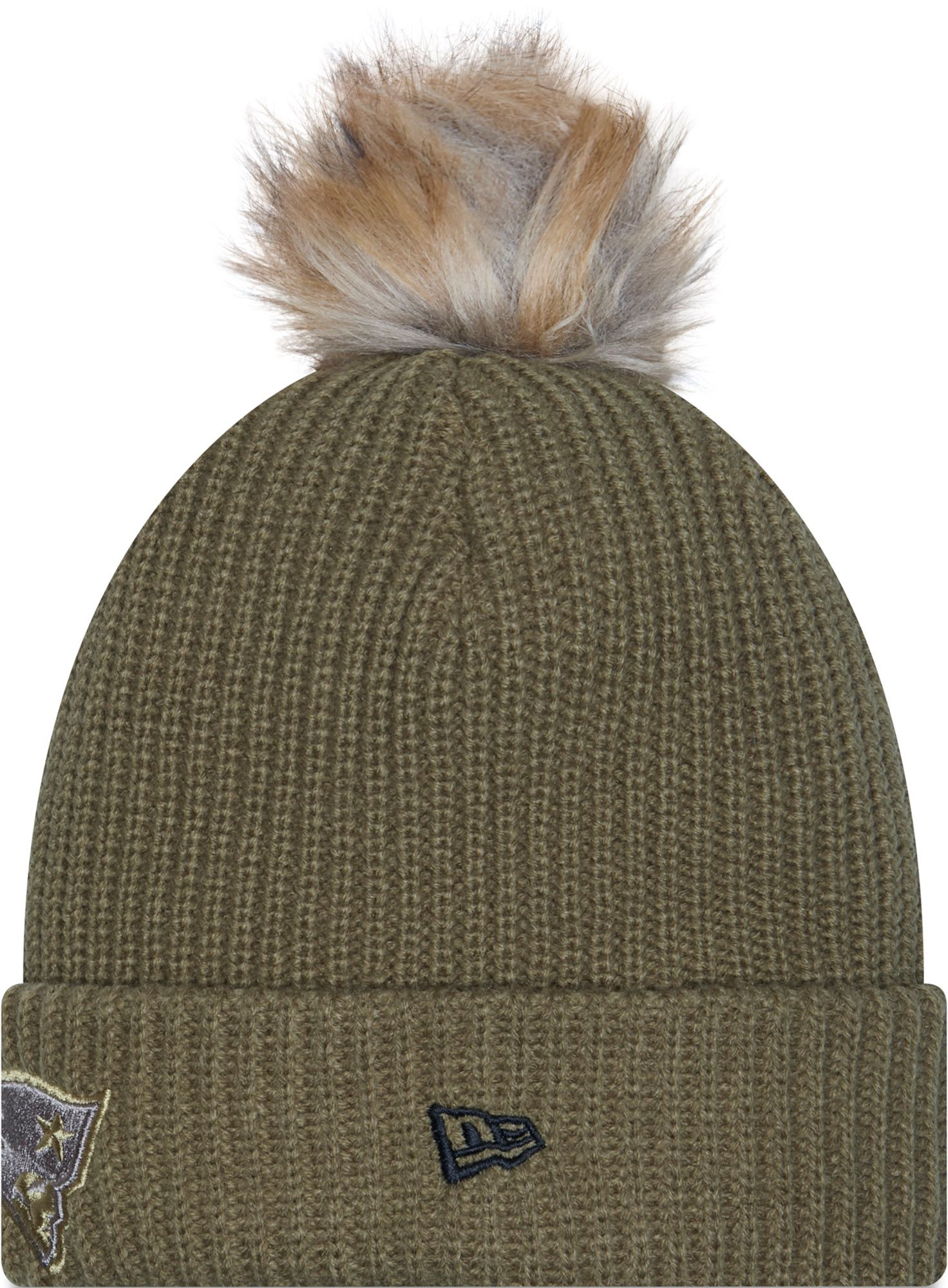 New Era Women's New England Patriots Salute To Service 2025 Dark Moss Knit Beanie product image