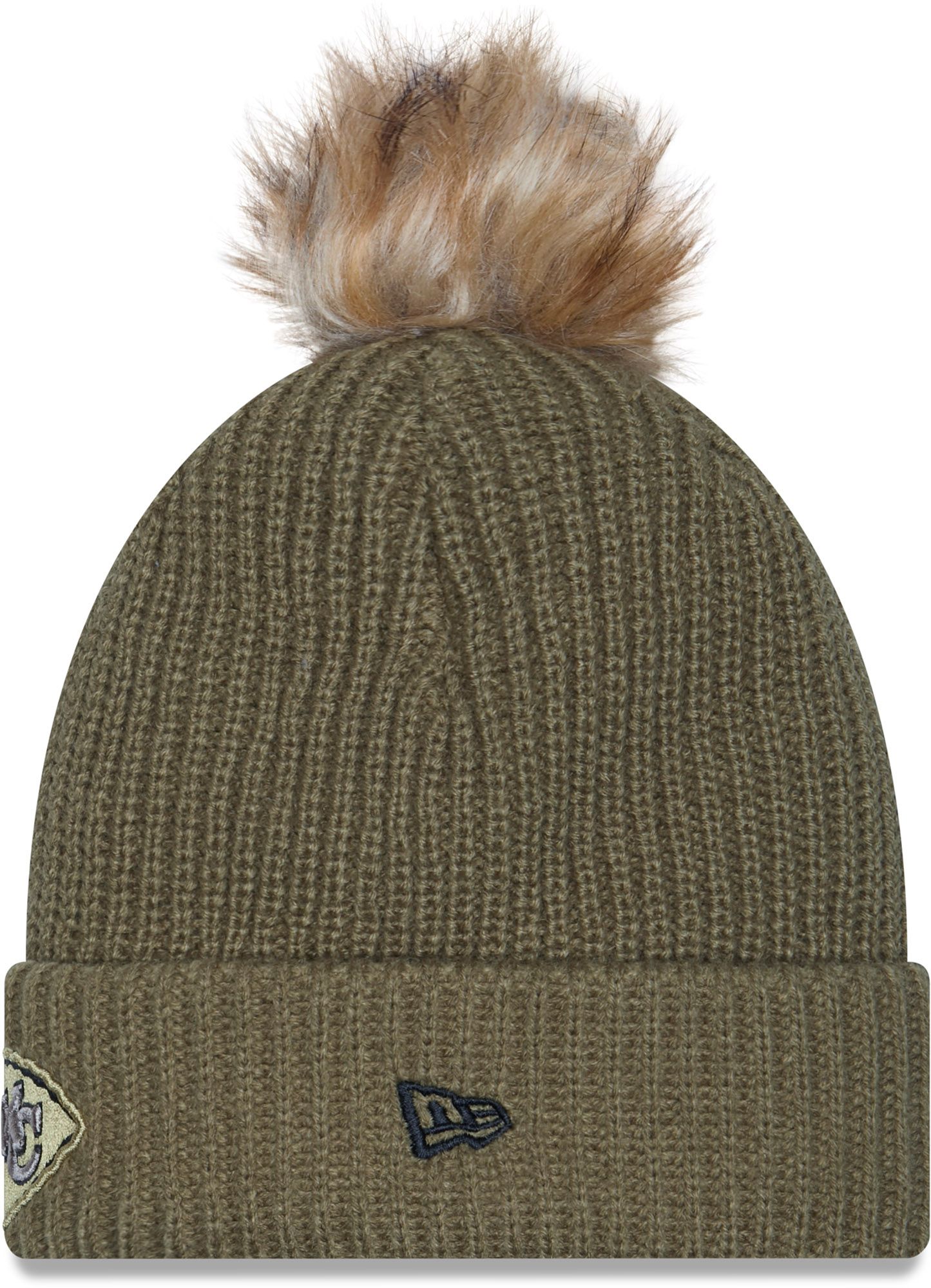 New Era Women's Kansas City Chiefs Salute To Service 2025 Dark Moss Knit Beanie product image